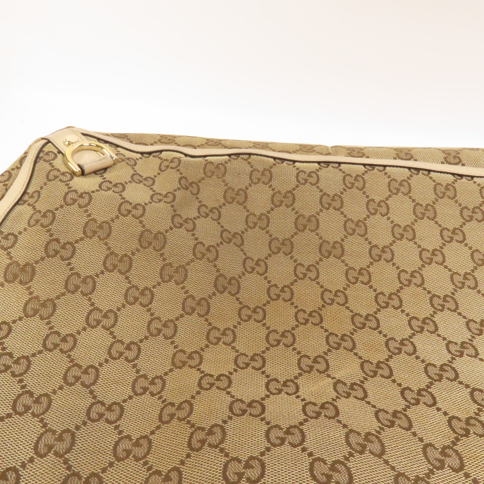 GUCCI 帆布Abbey Tote金扣手挽袋