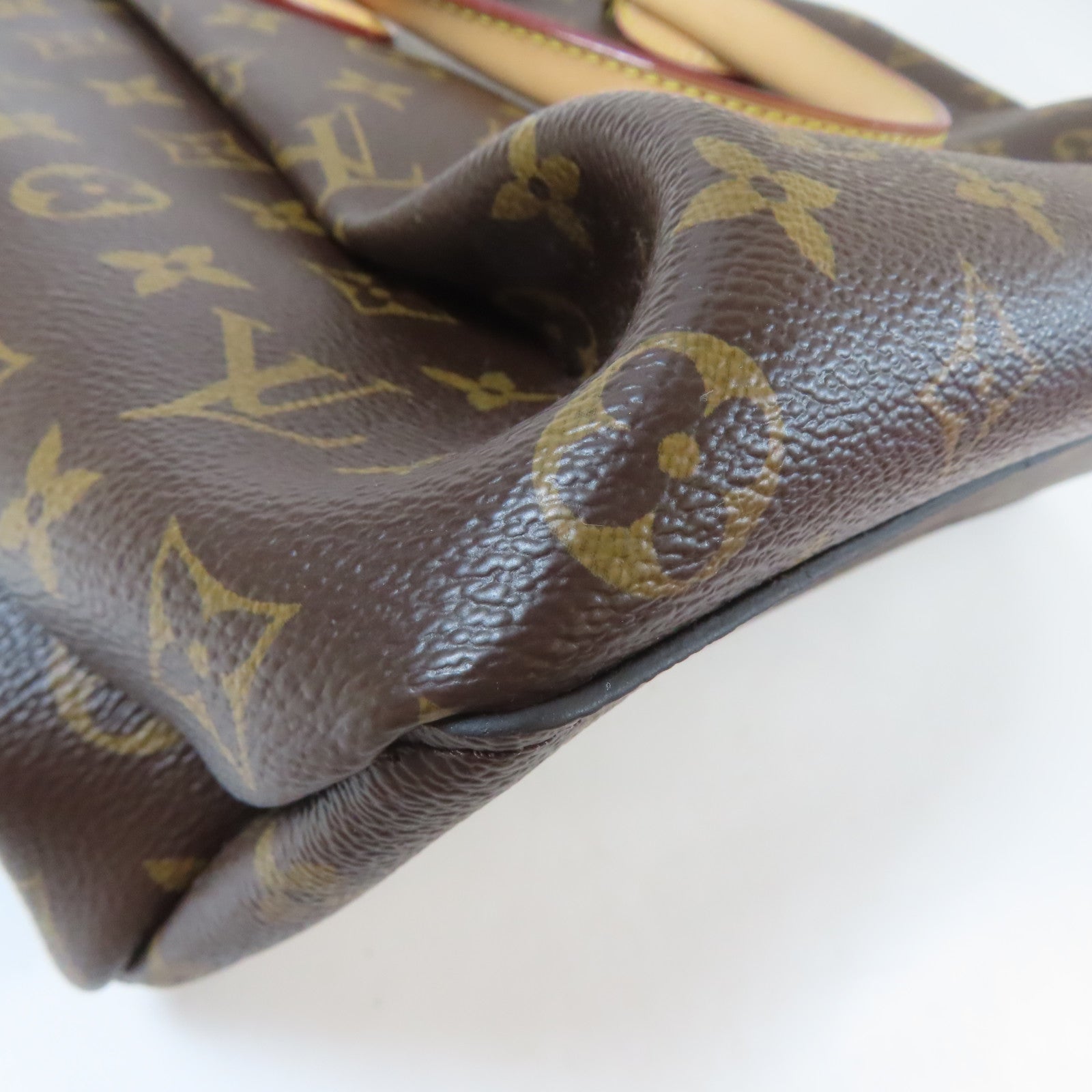 LOUIS VUITTON Monogram Rivoli MM 2 Way Shoulder金扣手挽肩背兩用袋啡色