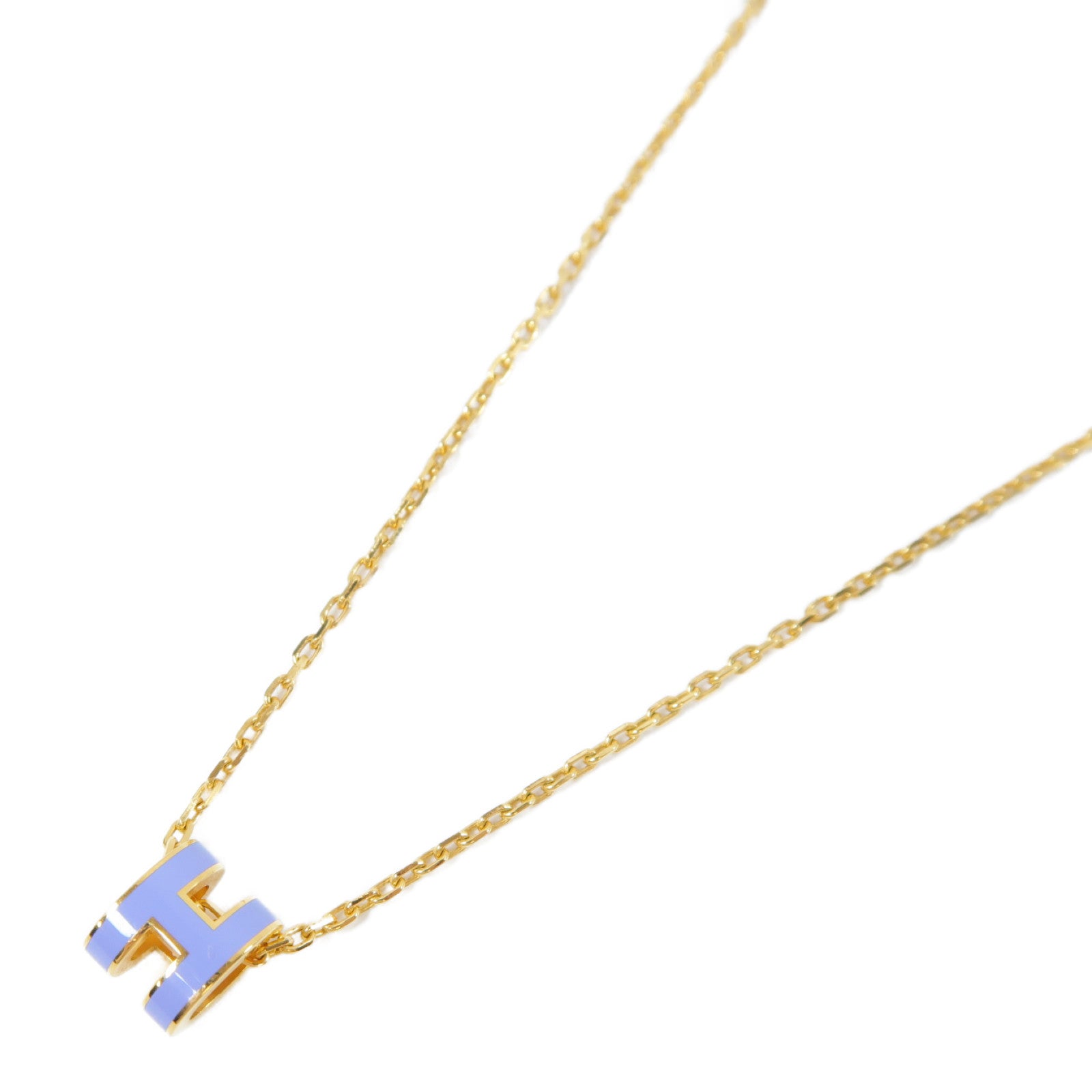 HERMES 金屬Pop H Necklace項鍊紫色/金色