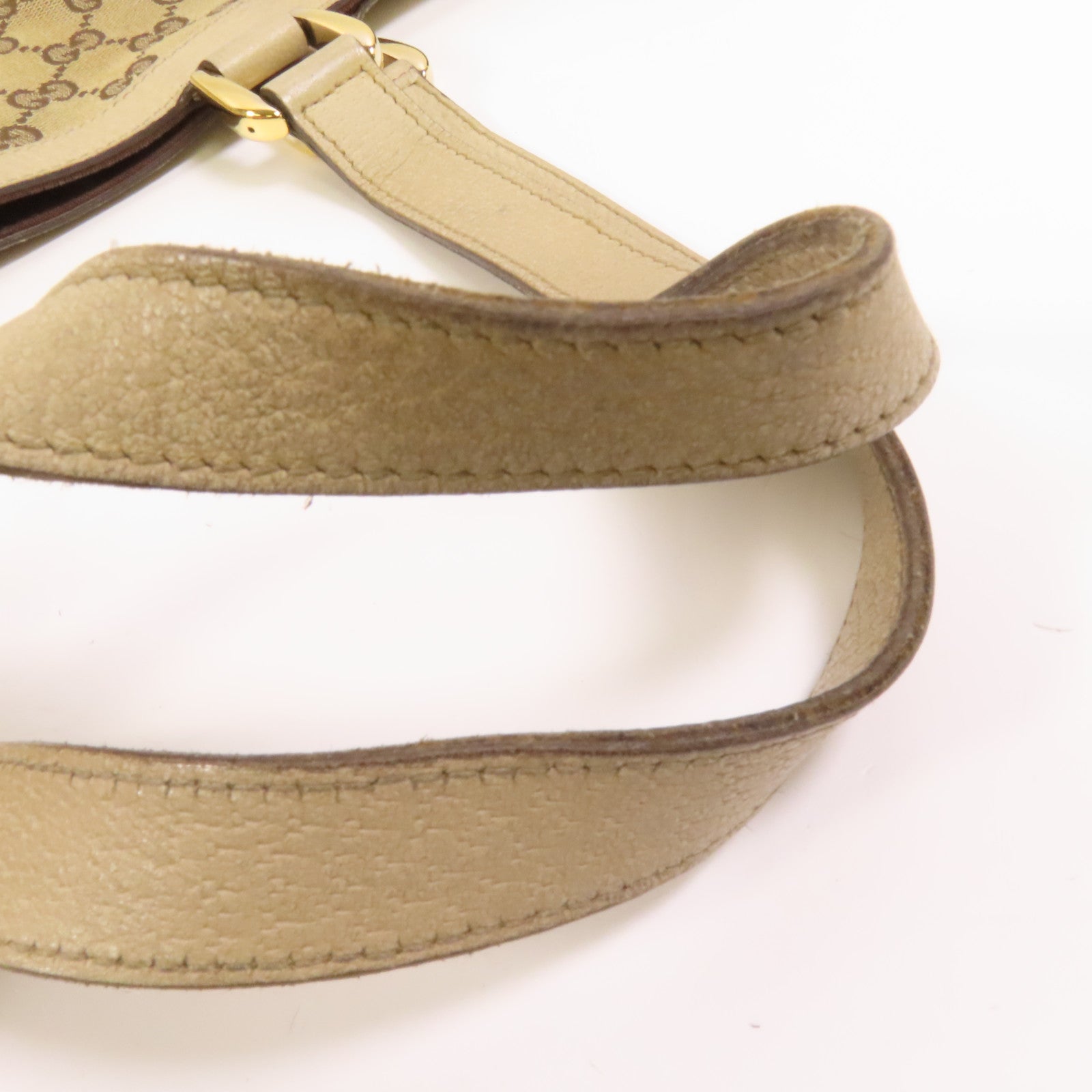 GUCCI 帆布Abbey Tote金扣手挽袋