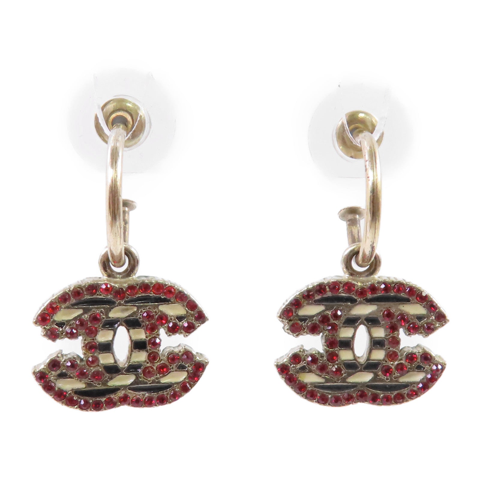 CHANEL 金屬/水鑽Rhinestones CC Earrings耳環
