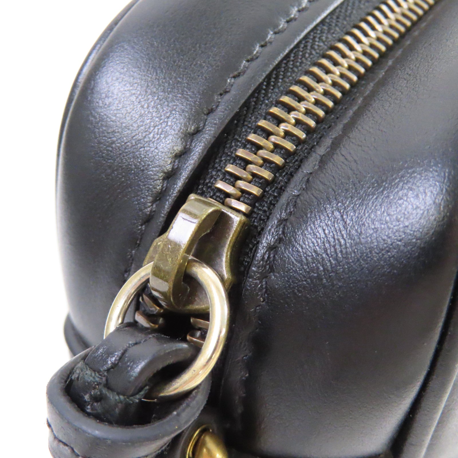 GUCCI Chevron皮革GG Marmont Mini Chain Shoulder Bag金扣肩背袋黑色