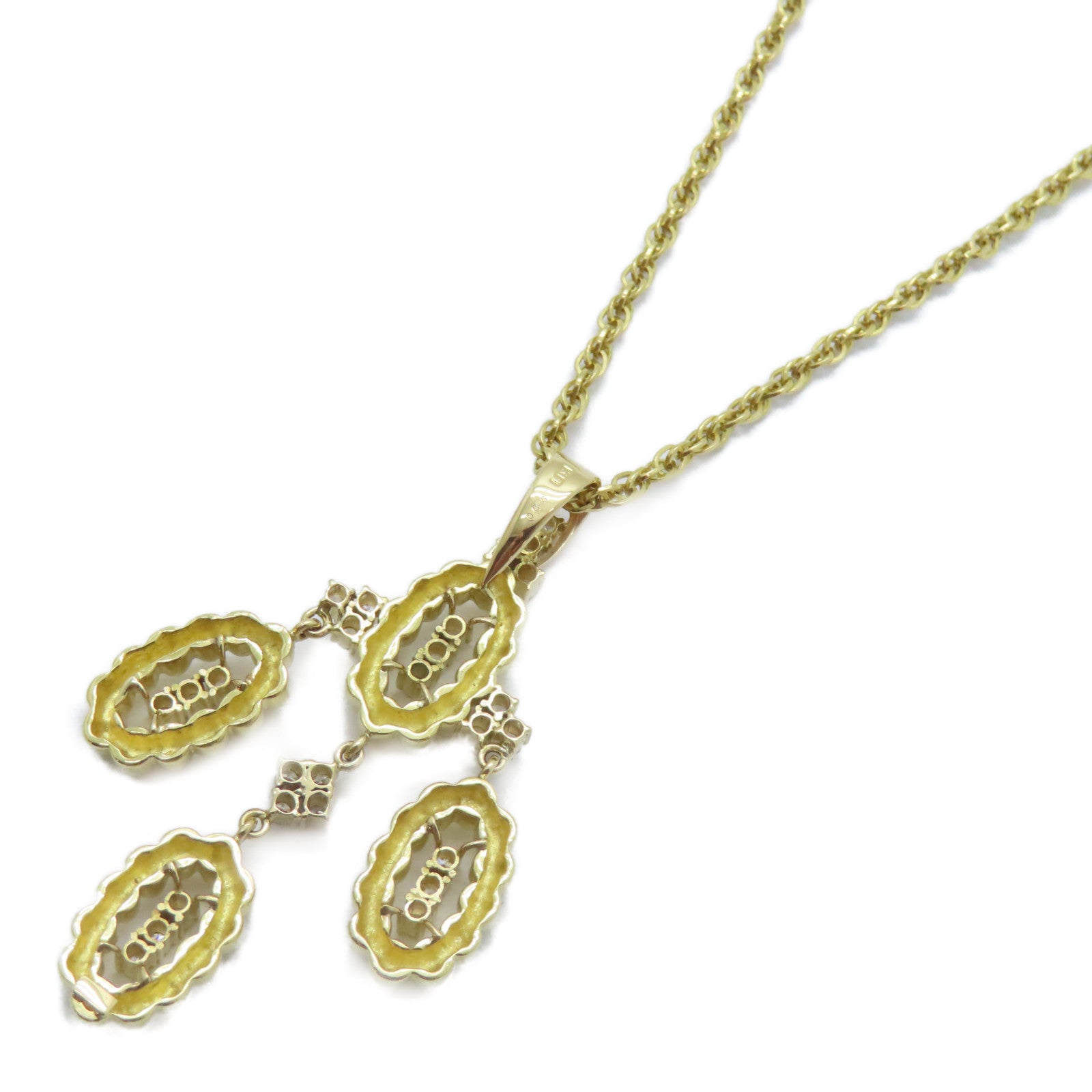JEWELRY 18K黃金Dimond Necklace 0.55ct鑚石項鍊