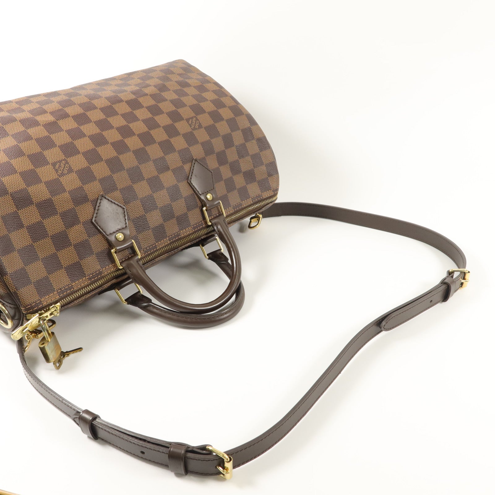 LOUIS VUITTON Damier Speedy Bandouliere 35手挽肩背兩用袋