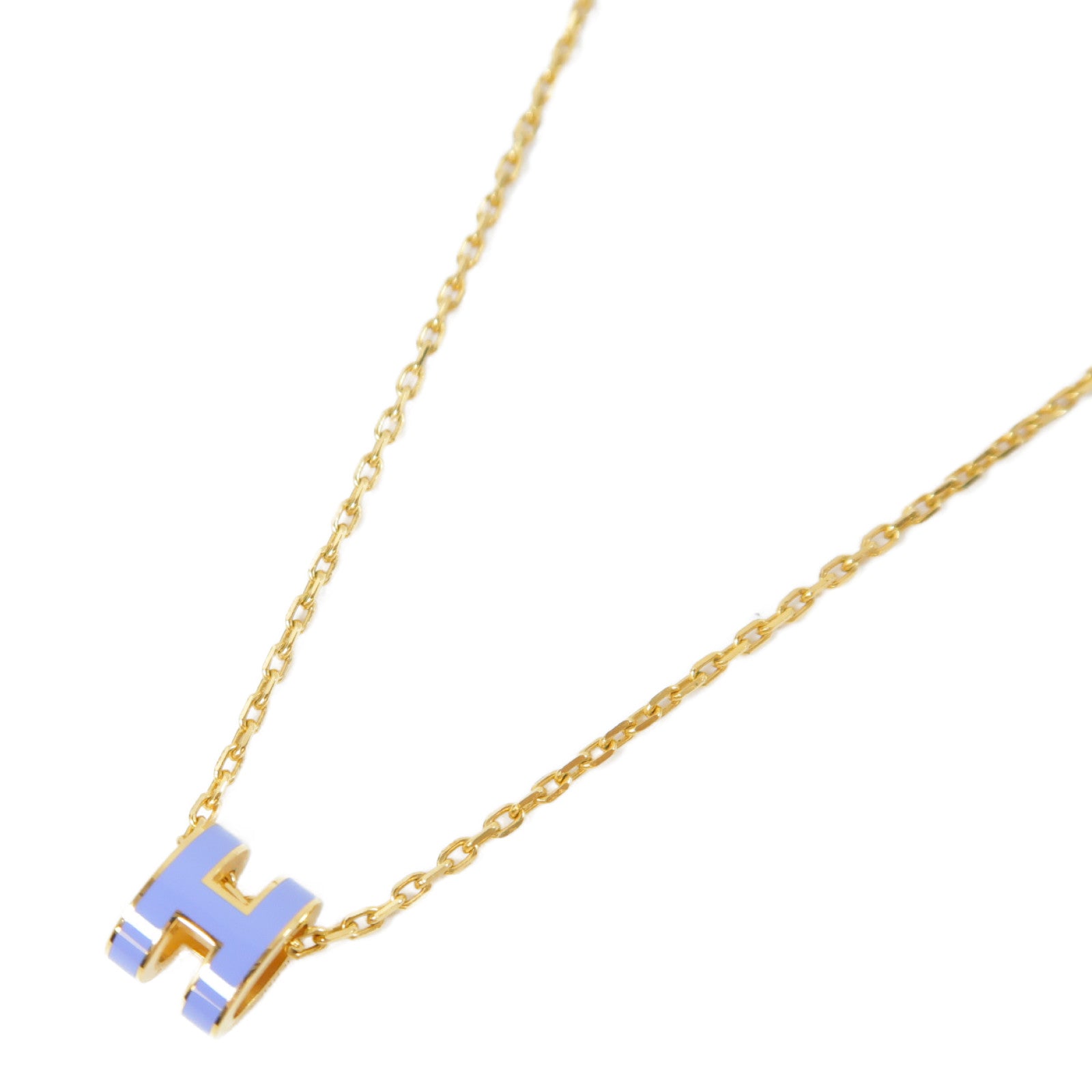 HERMES 金屬Pop H Necklace項鍊紫色/金色