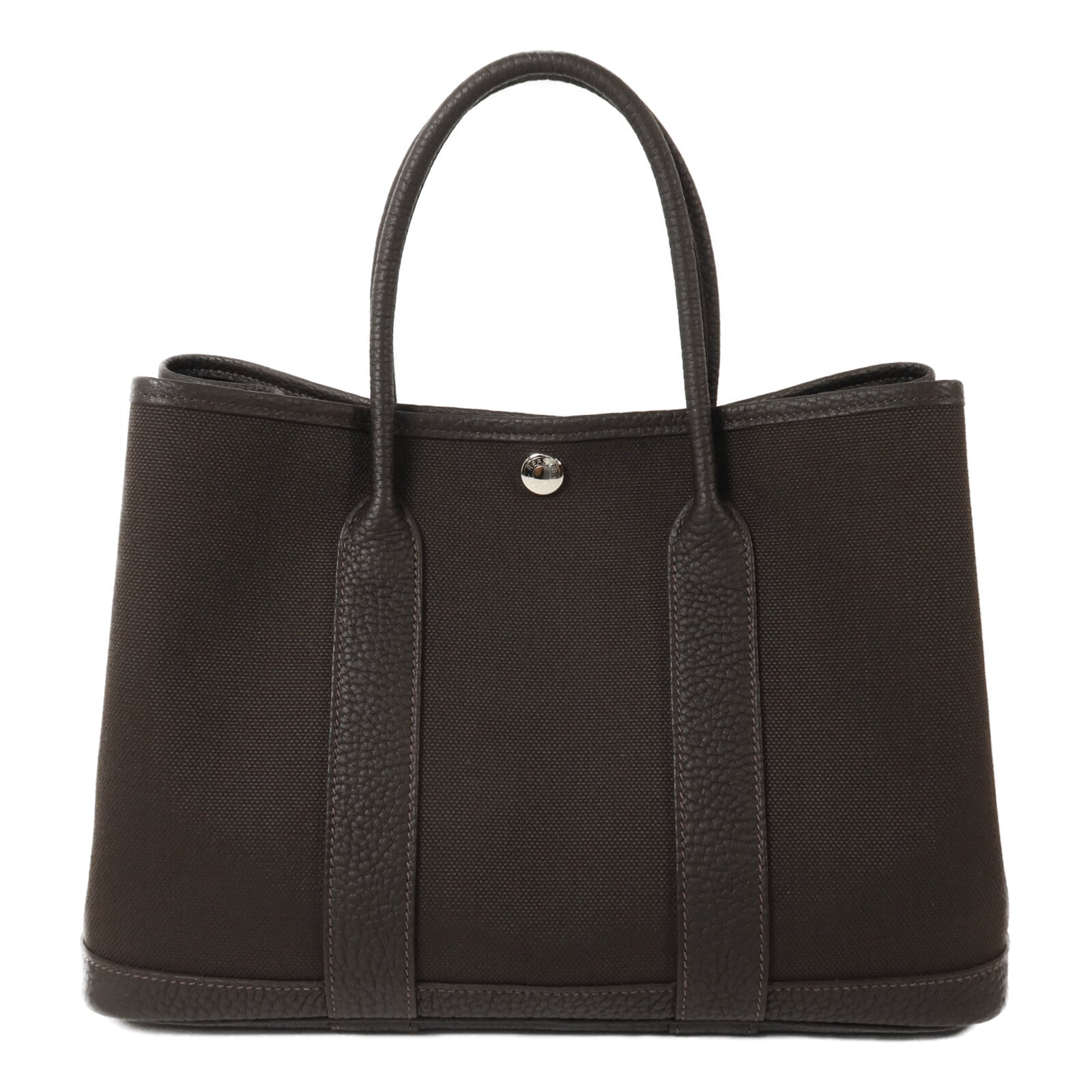 HERMES 帆布Garden Party TPM手挽袋Bai Brun