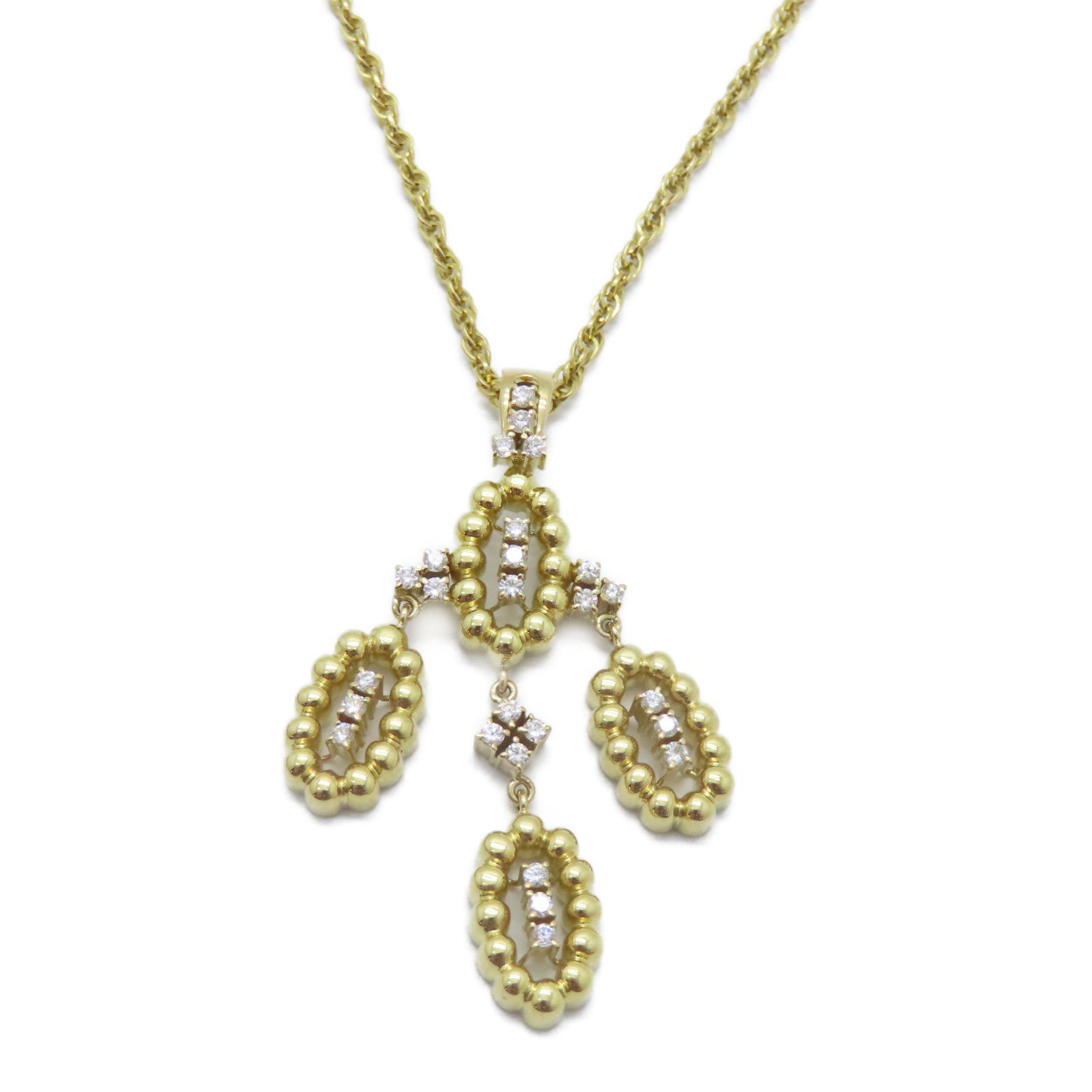 JEWELRY 18K黃金Dimond Necklace 0.55ct鑚石項鍊