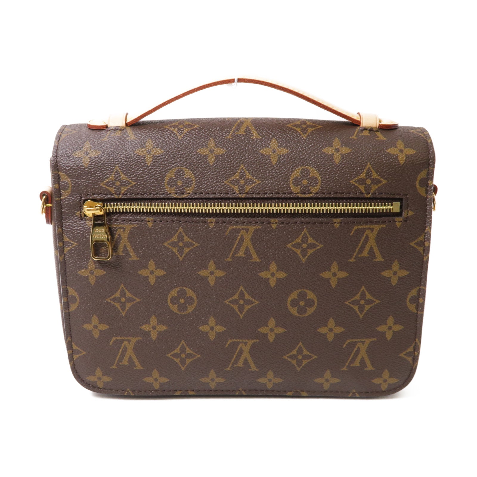 LOUIS VUITTON Monogram Pochette Metis金扣手挽肩背兩用袋棕色