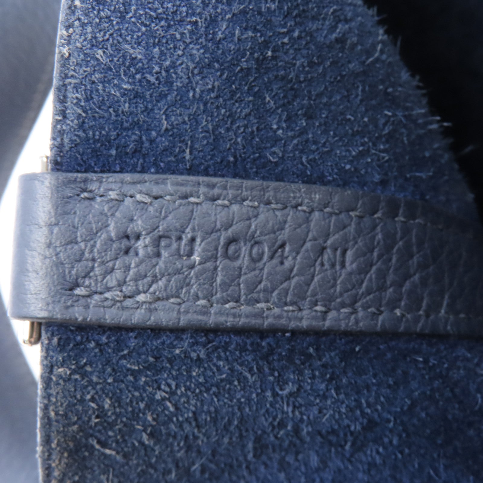 HERMES Clemence皮革Picotin PM銀扣手挽袋Blue Nuit/深藍色