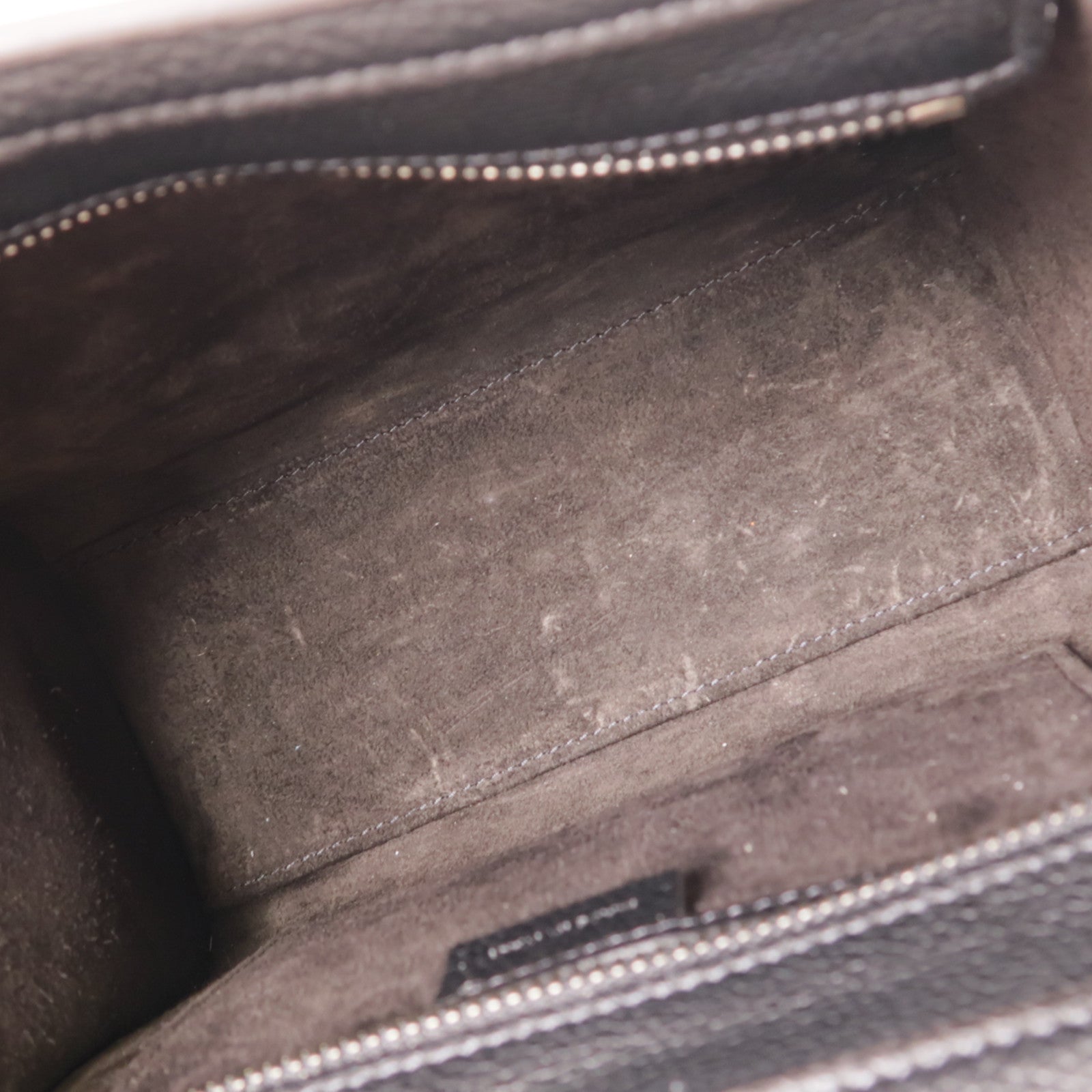 CELINE 牛皮皮革Nano Luggage銀扣手挽肩背兩用袋