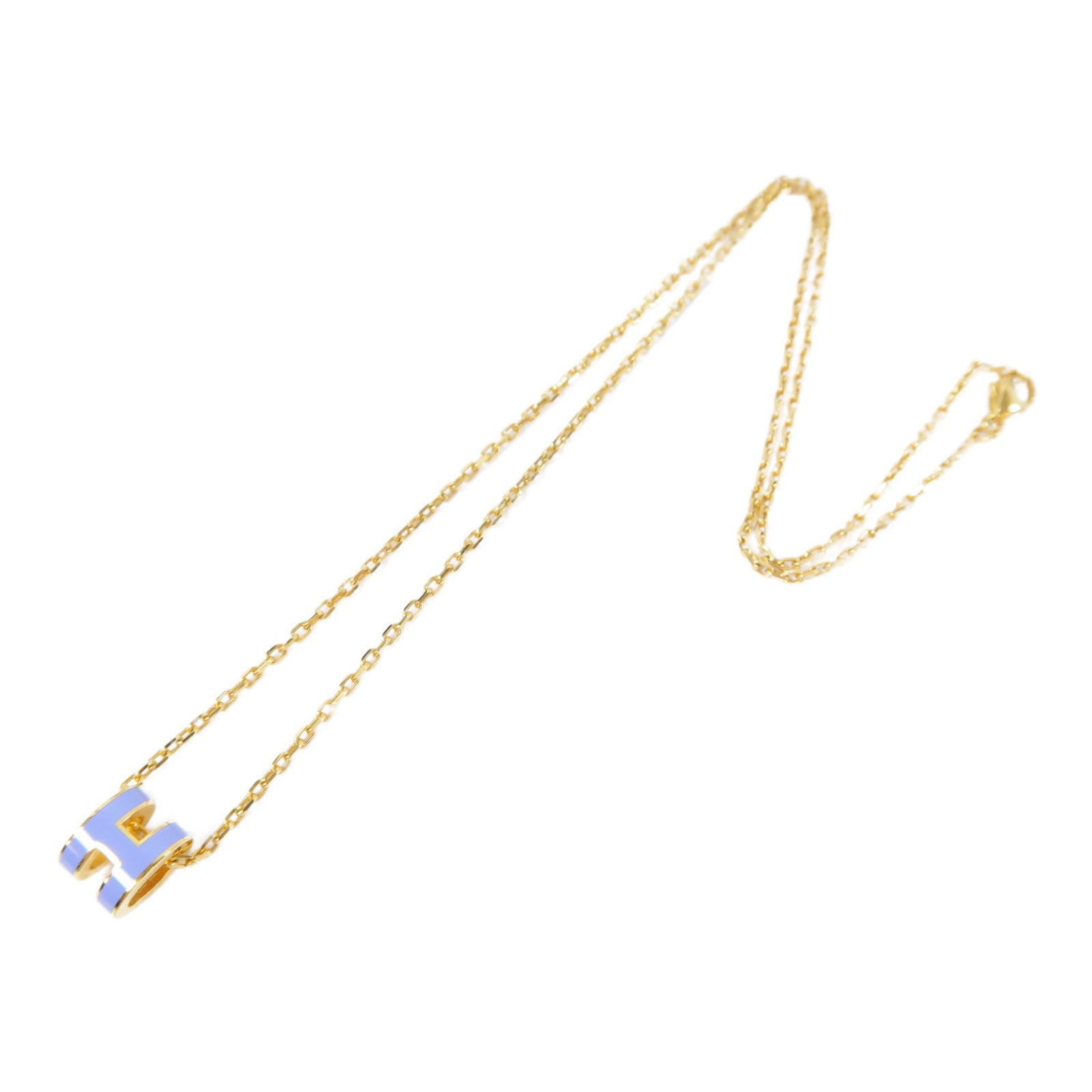 HERMES 金屬Pop H Necklace項鍊紫色/金色