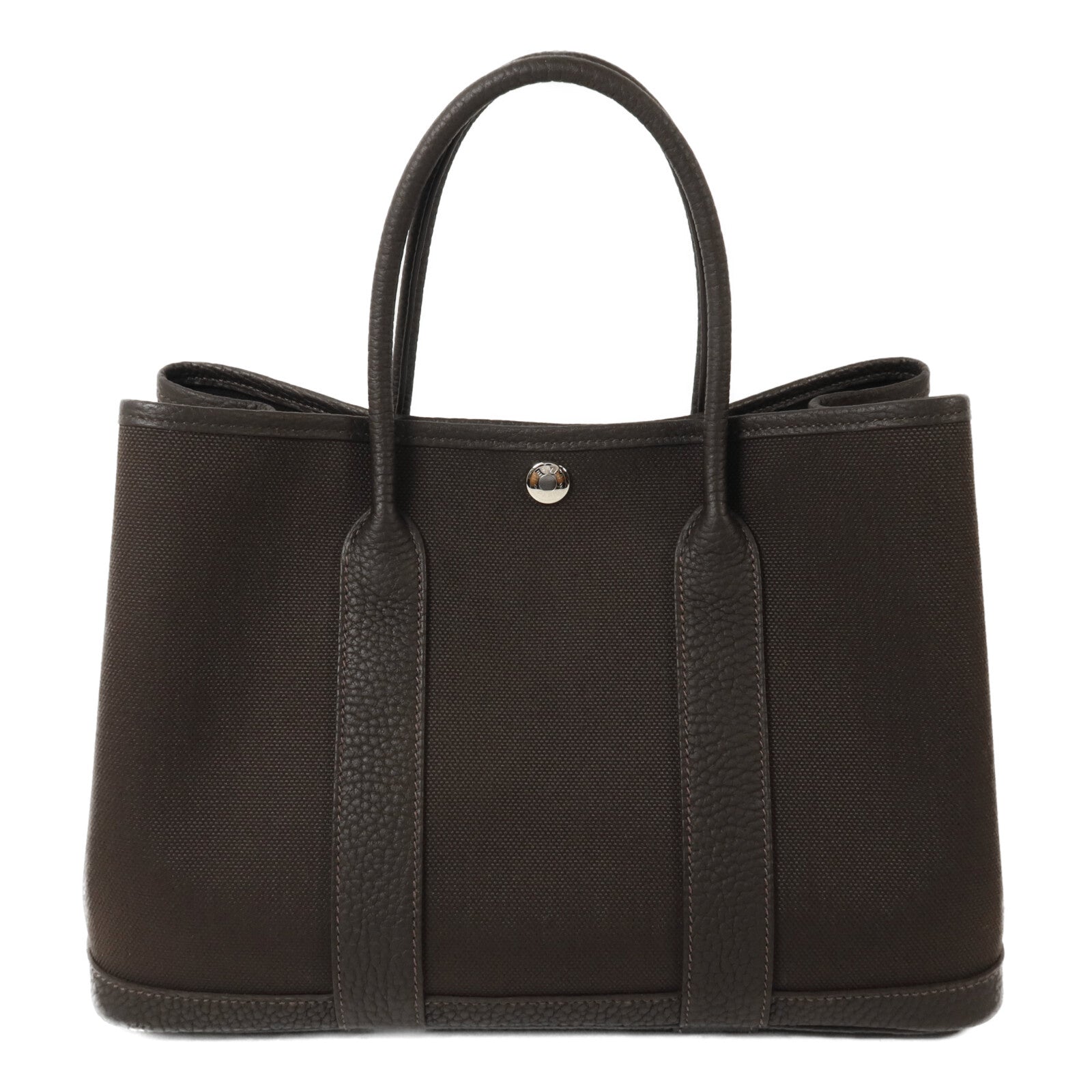 HERMES 帆布Garden Party TPM手挽袋Bai Brun