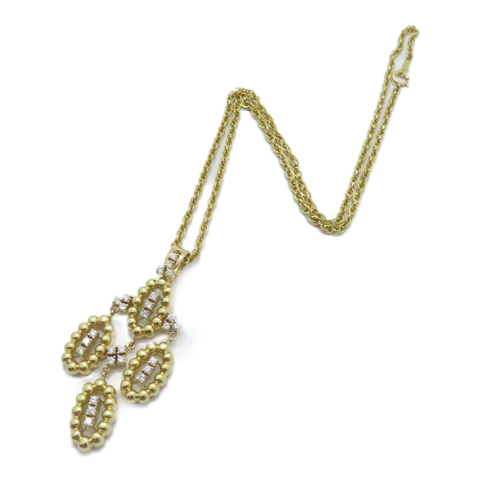 JEWELRY 18K黃金Dimond Necklace 0.55ct鑚石項鍊