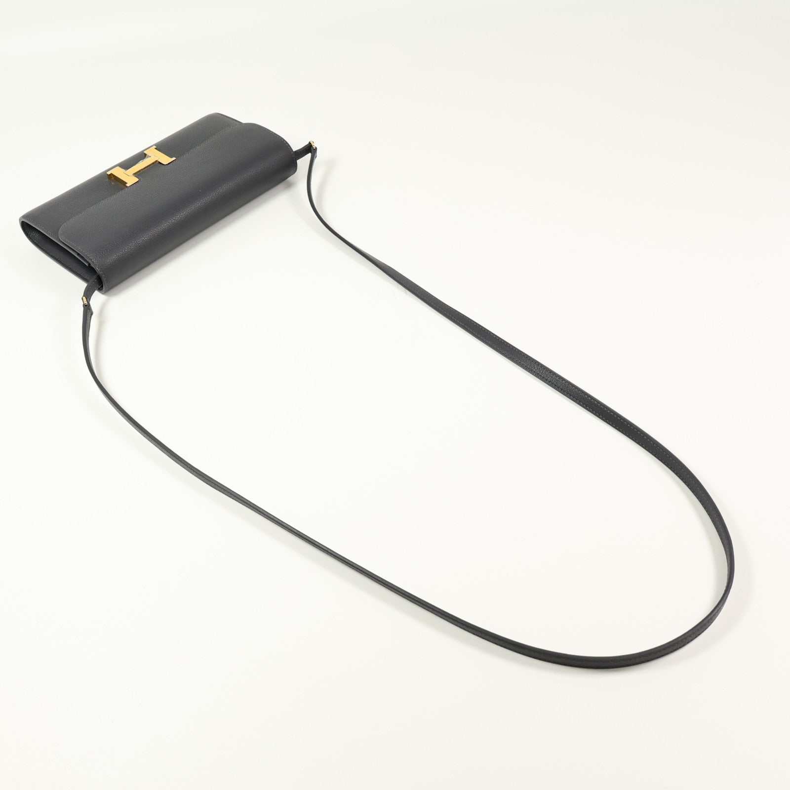 HERMES Evercolor皮革Constance To Go金扣肩背袋