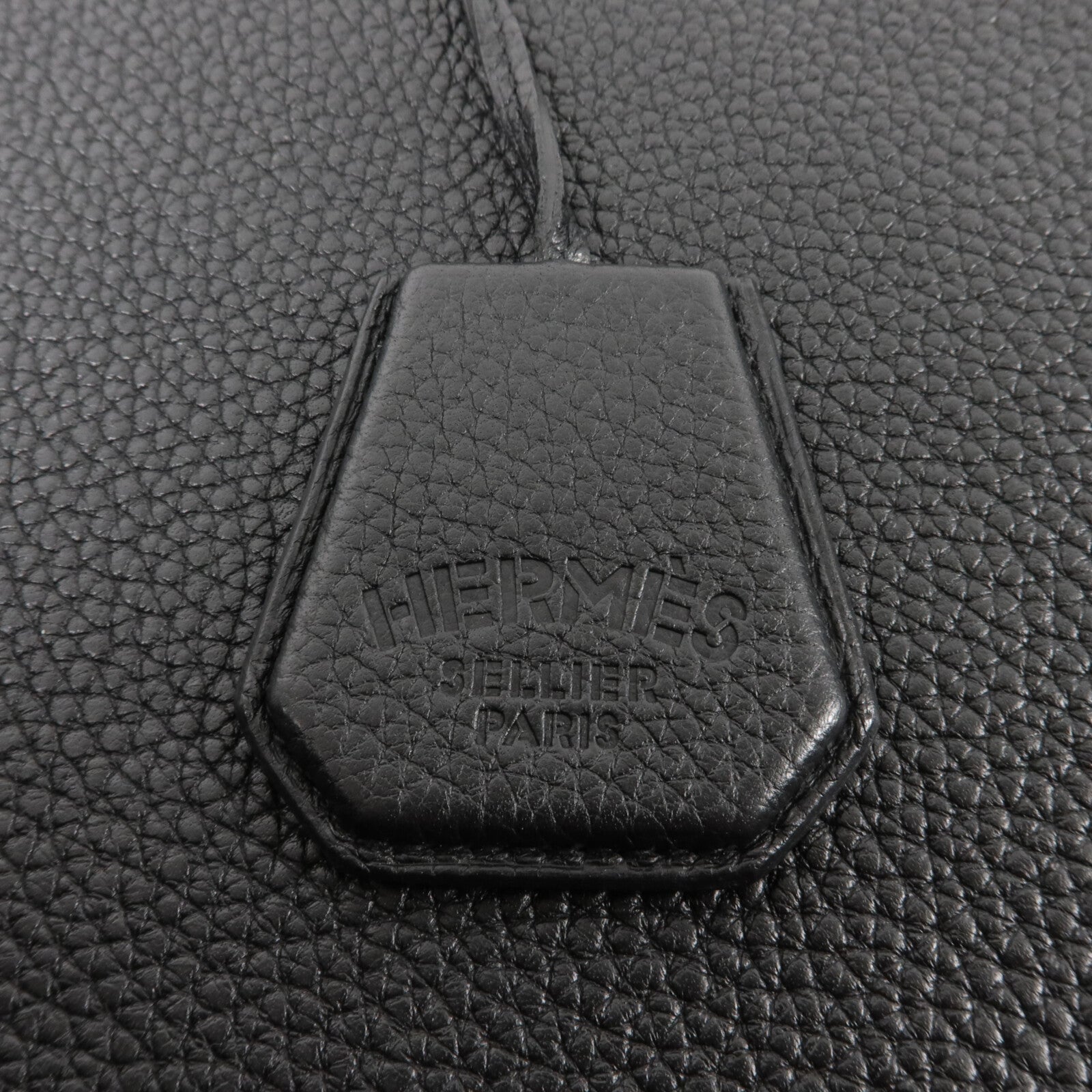 HERMES Clemence皮革Silky City肩背袋Noir