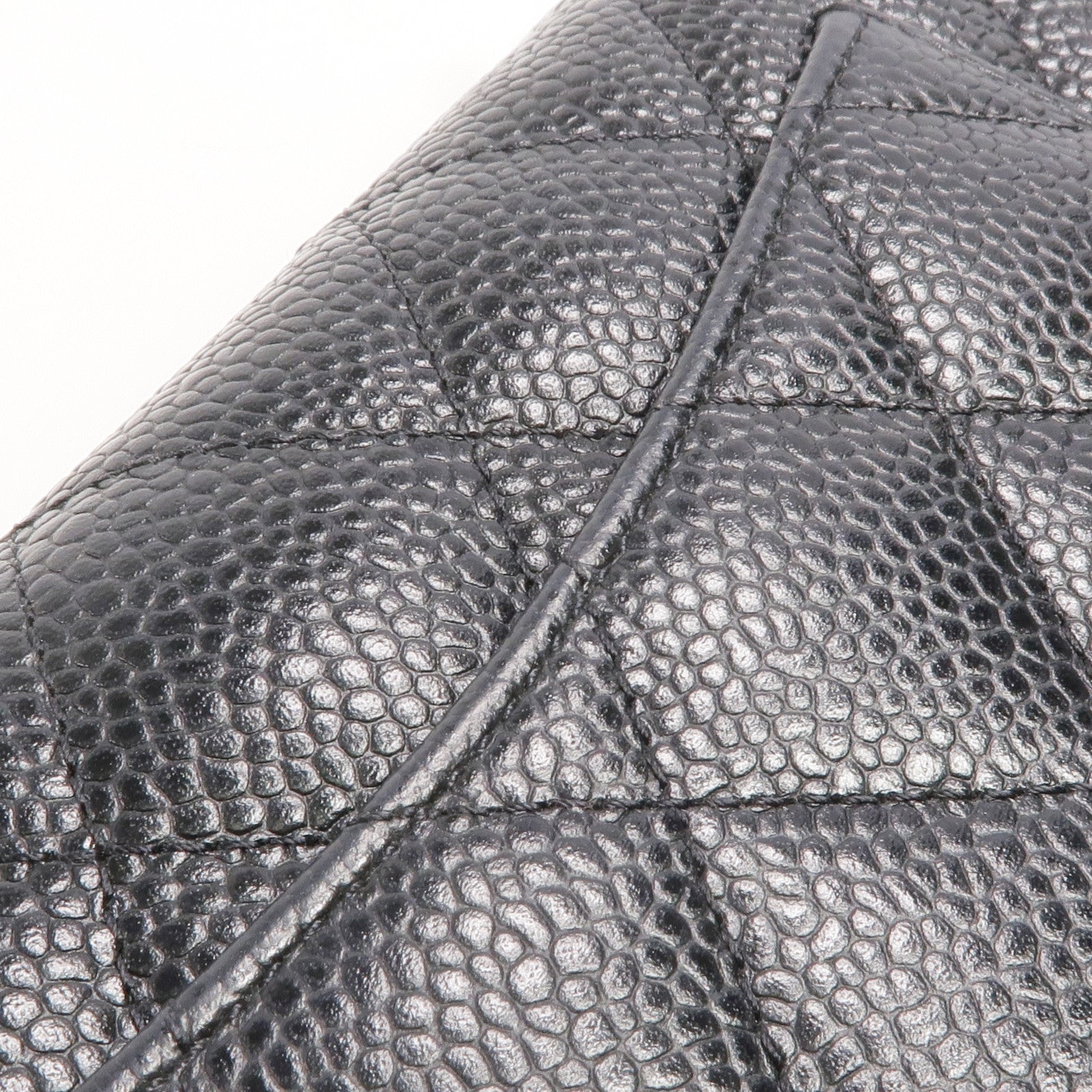 CHANEL 牛皮皮革Long Wallet金扣長錢包