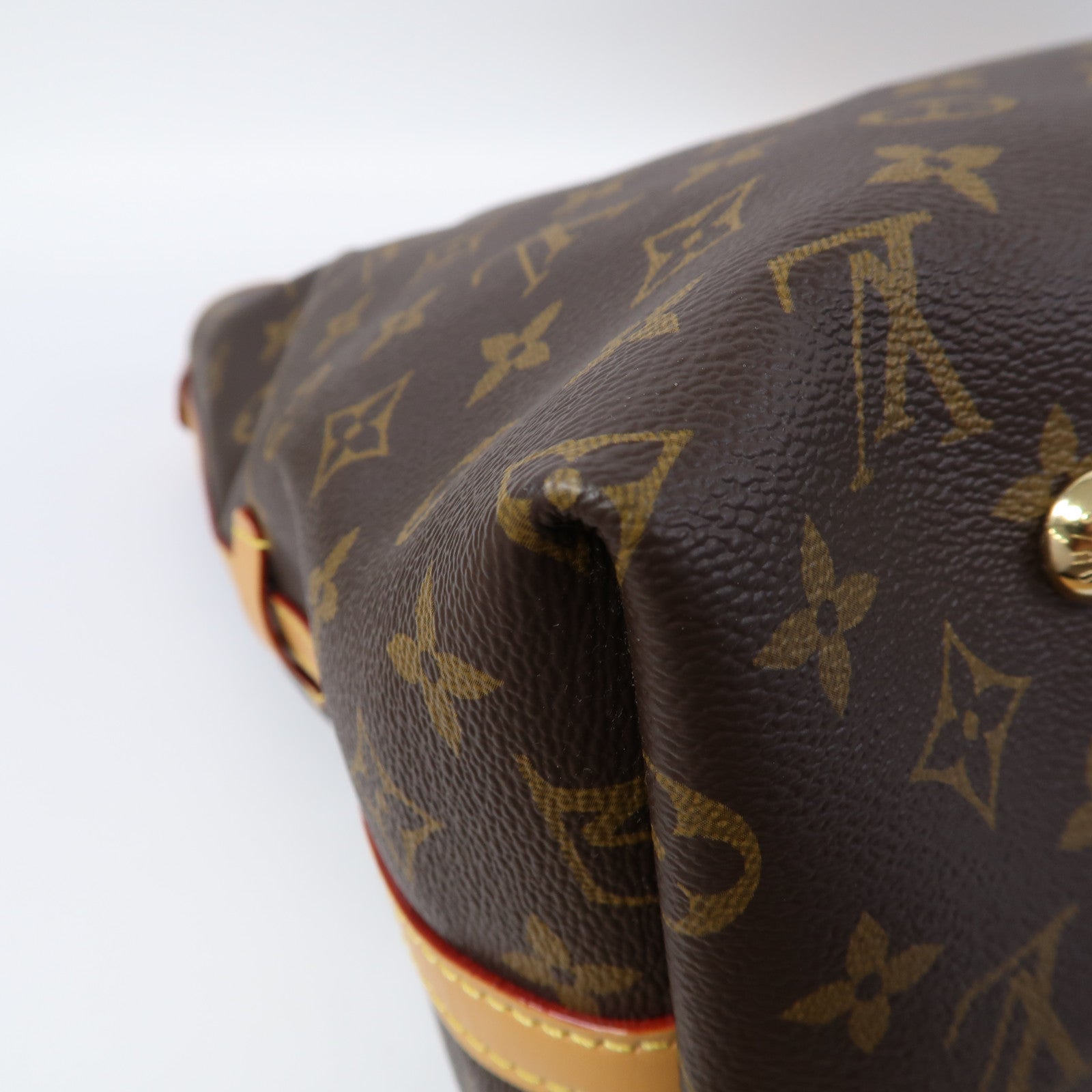 LOUIS VUITTON Monogram CarryAll MM金扣肩背袋啡色