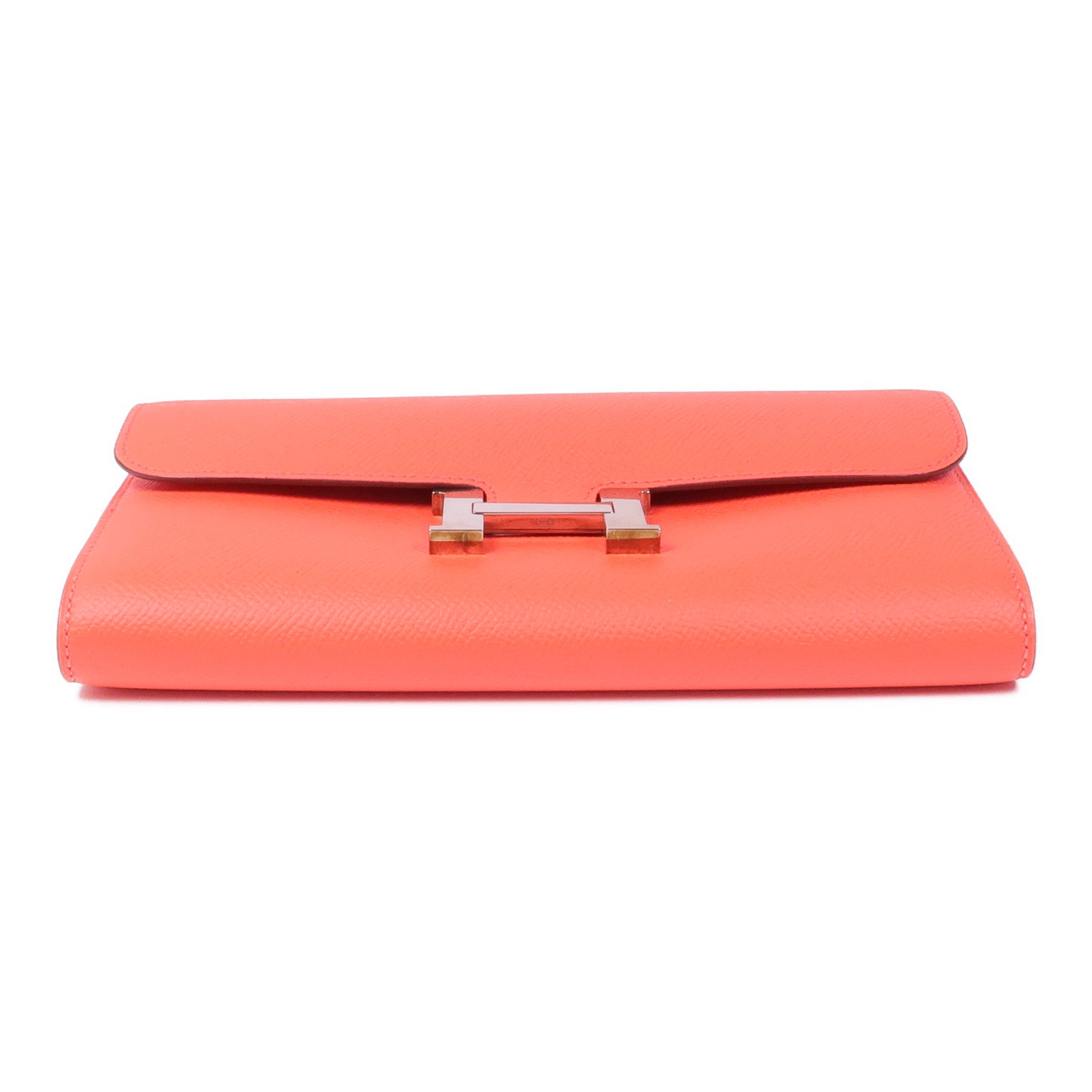 HERMES 【激減優惠】Epsom皮革Constance Wallet銀扣長錢包T5 Rose Jaipur