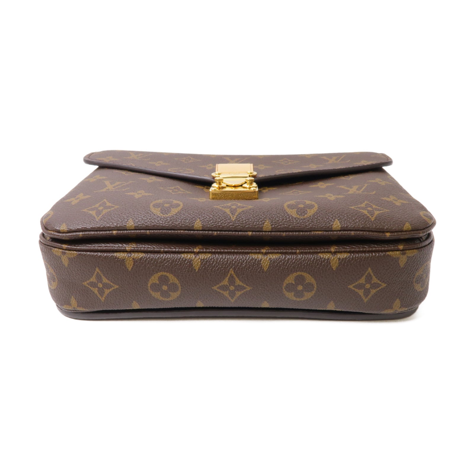 LOUIS VUITTON Monogram Pochette Metis金扣手挽肩背兩用袋棕色