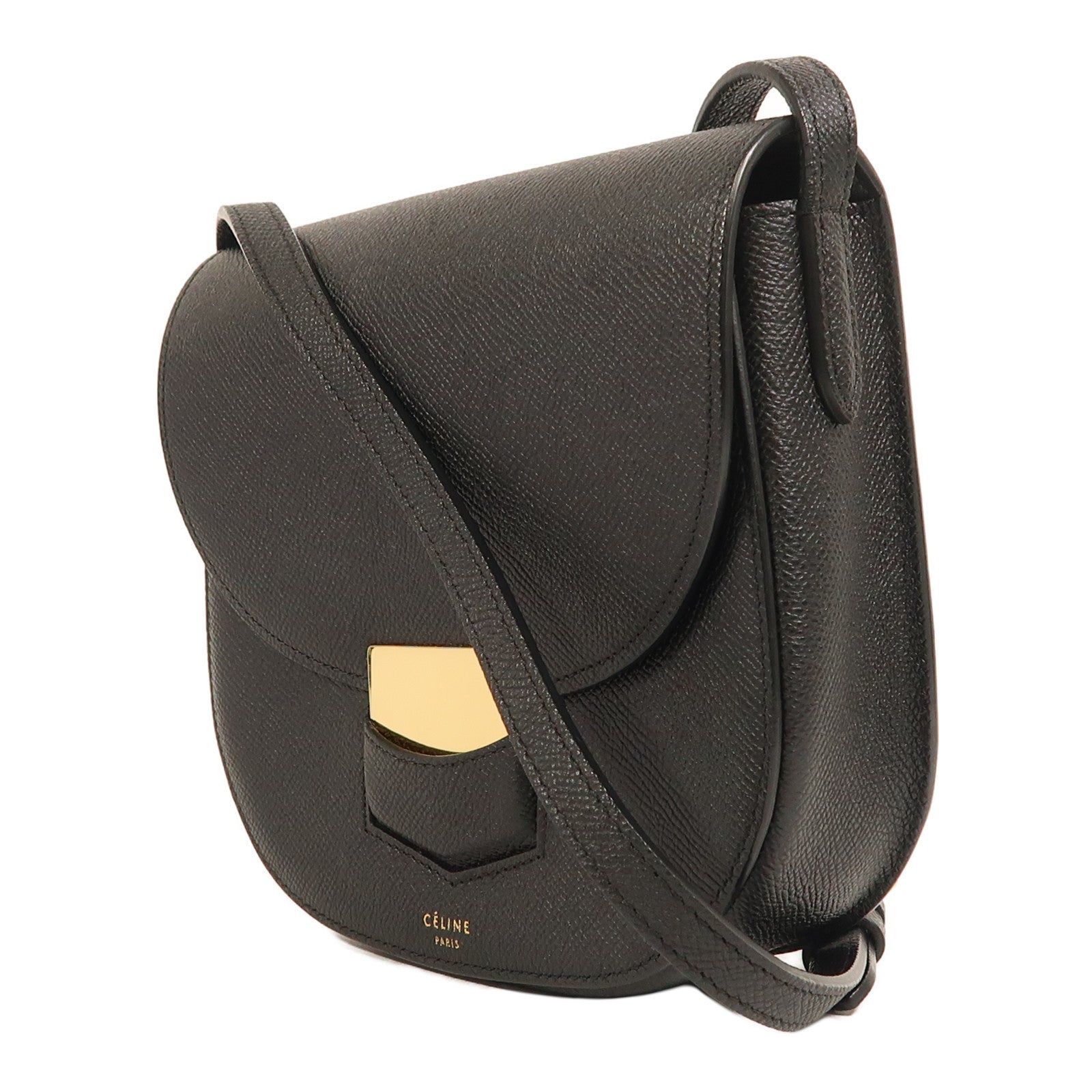 CELINE 牛皮皮革Trotteur Small金扣肩背袋