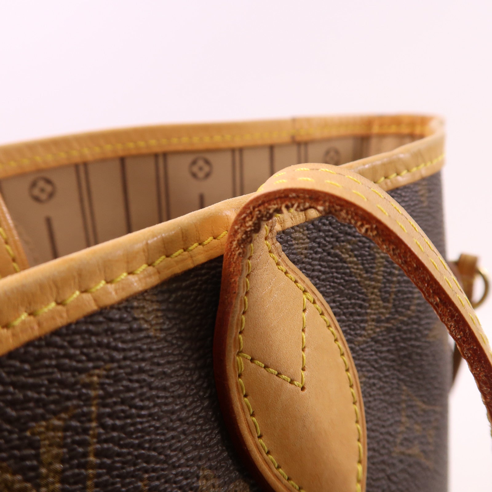 LOUIS VUITTON Monogram Neverfull MM金扣手挽袋