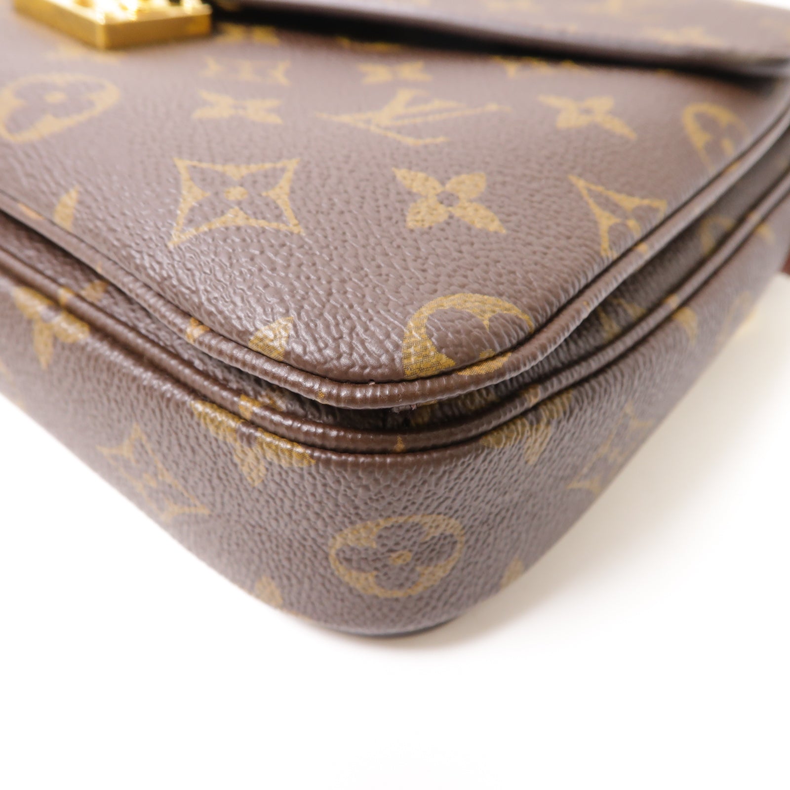 LOUIS VUITTON Monogram Pochette Metis金扣手挽肩背兩用袋棕色