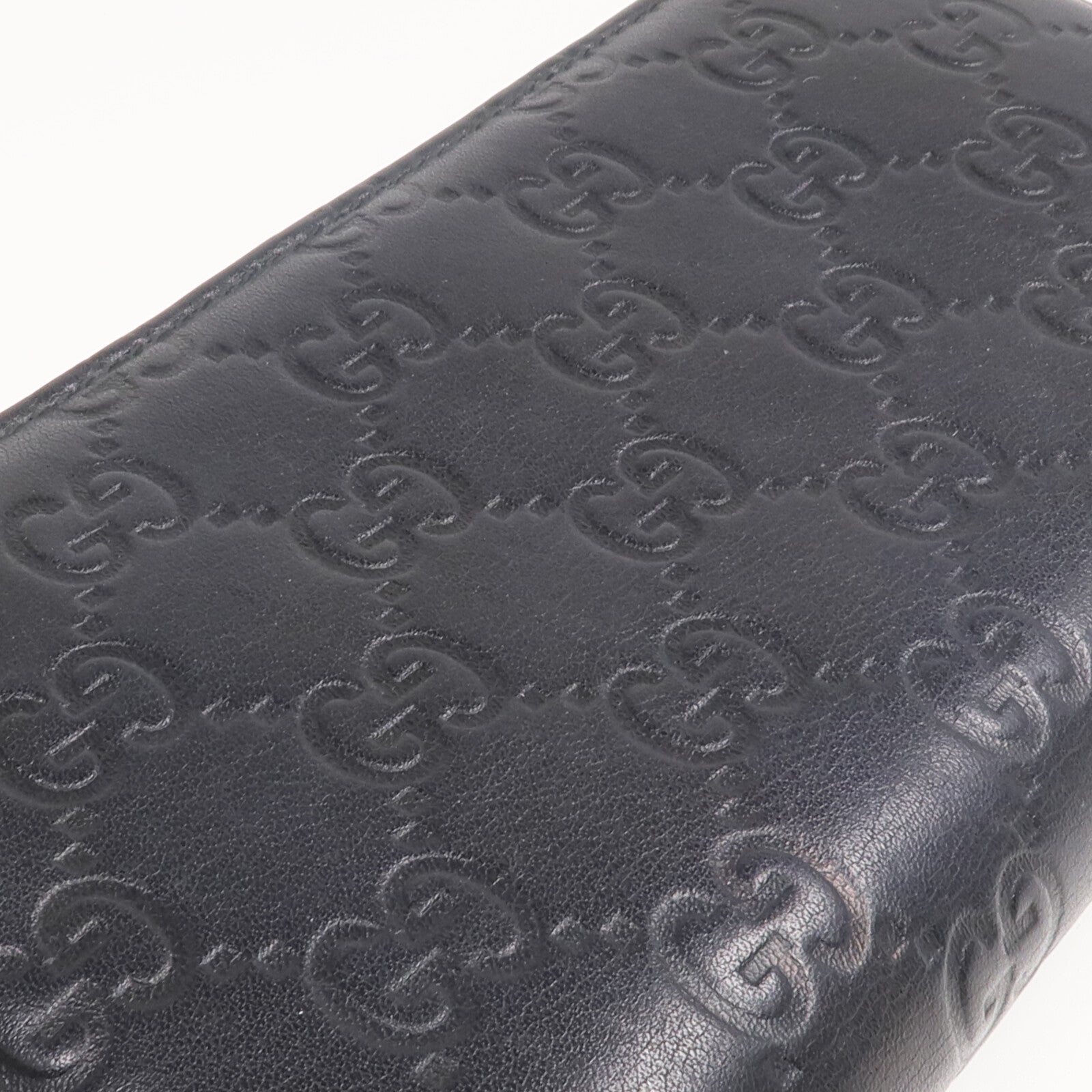 GUCCI 牛皮皮革Zipper Long Wallet銀扣長錢包