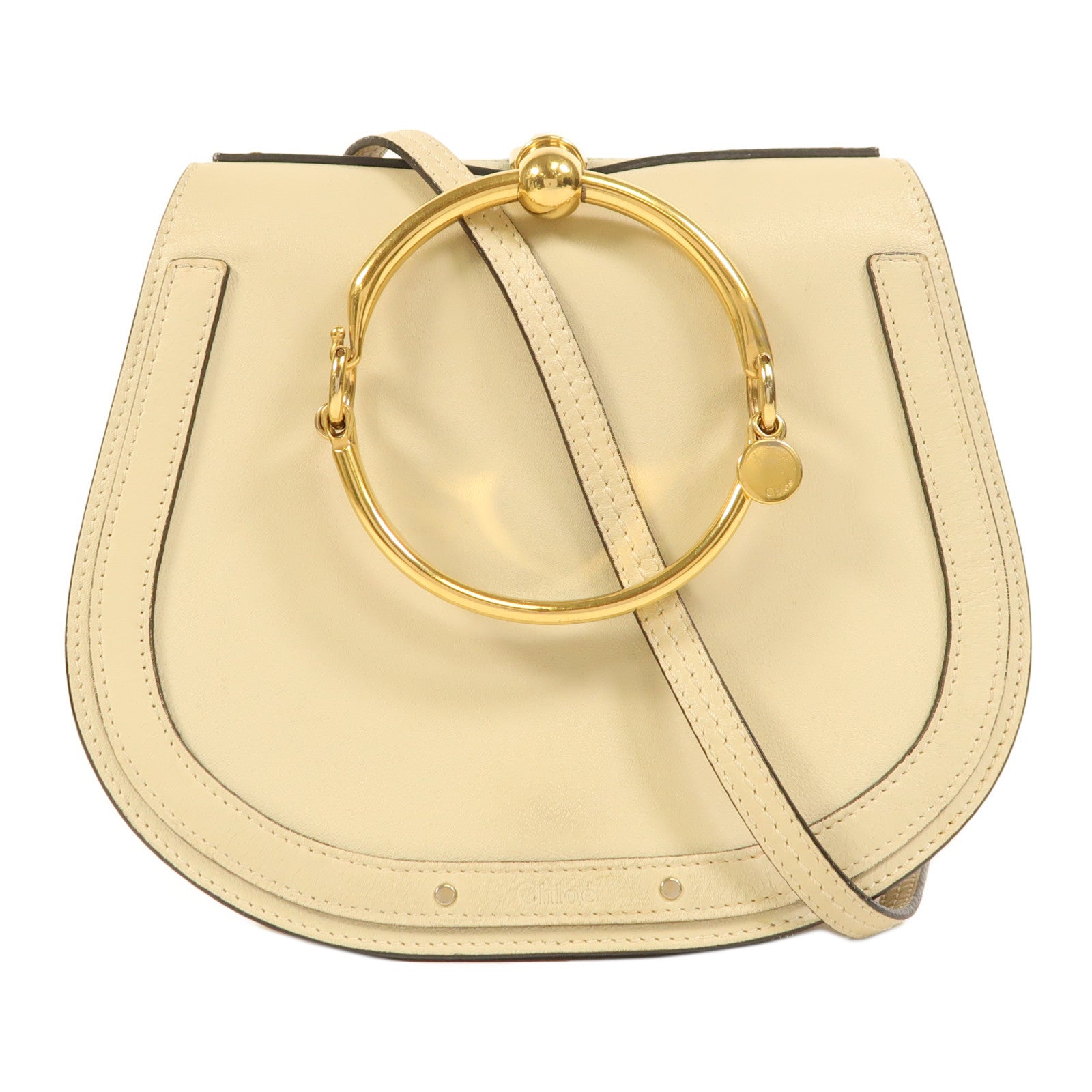 Chloe 牛皮皮革Nile金扣肩背袋