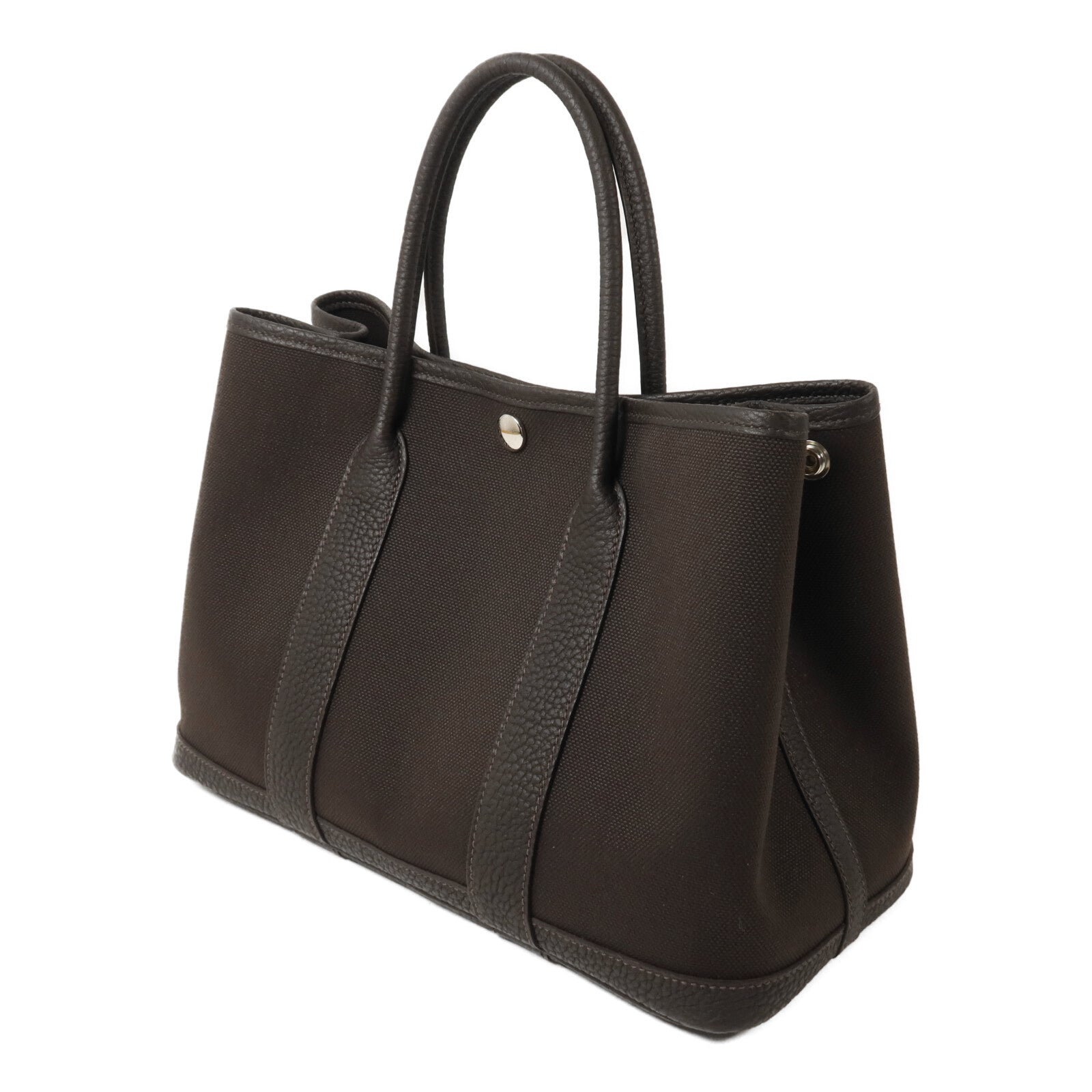 HERMES 帆布Garden Party TPM手挽袋Bai Brun