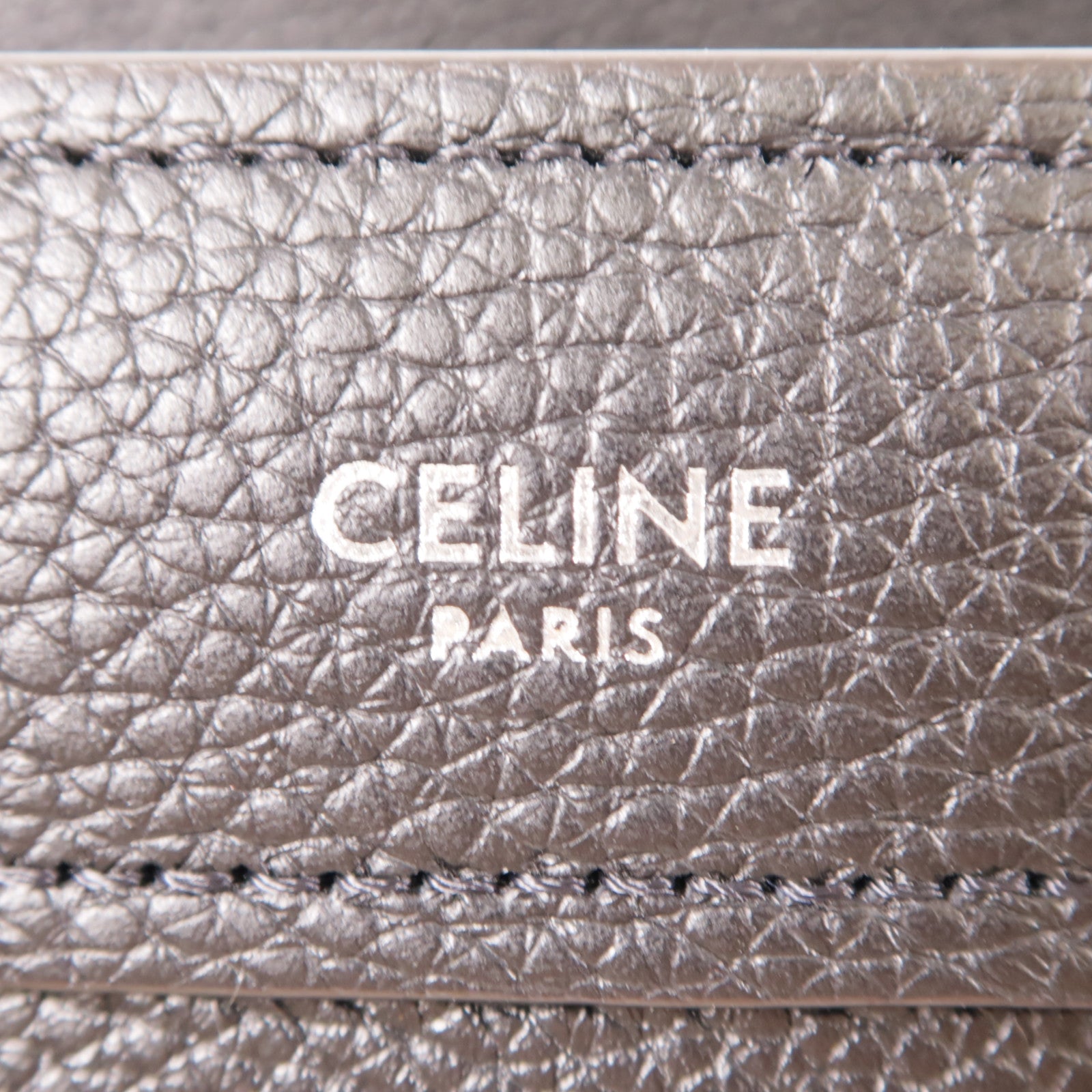 CELINE 牛皮皮革Nano Luggage銀扣手挽肩背兩用袋