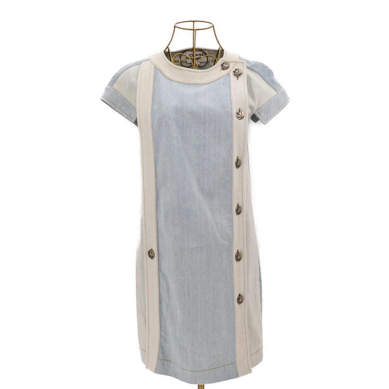 CHANEL Cotton Denim Short Sleeves Dress連身裙