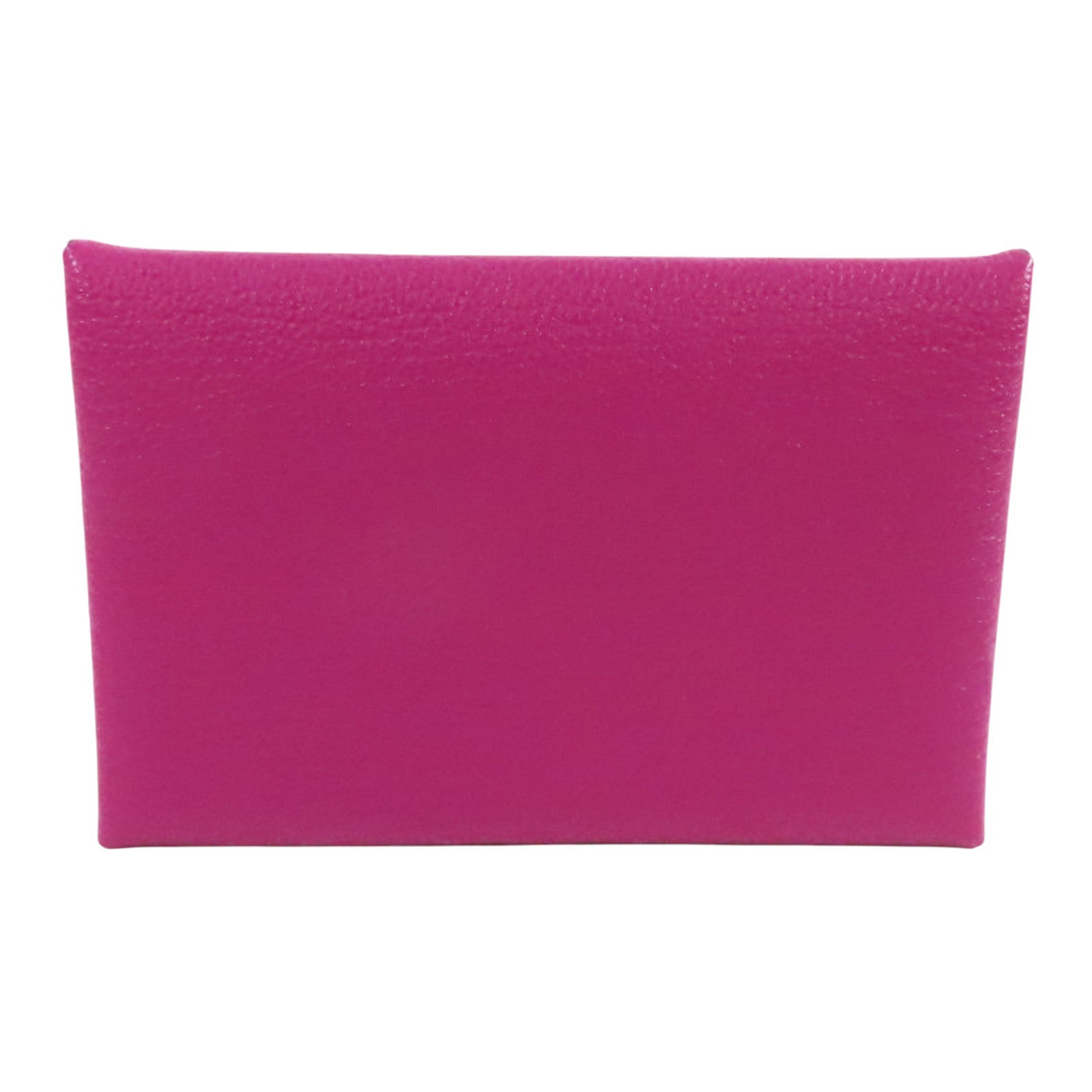 HERMES PHW Calvi Card Case Card Holder Chevre Leather