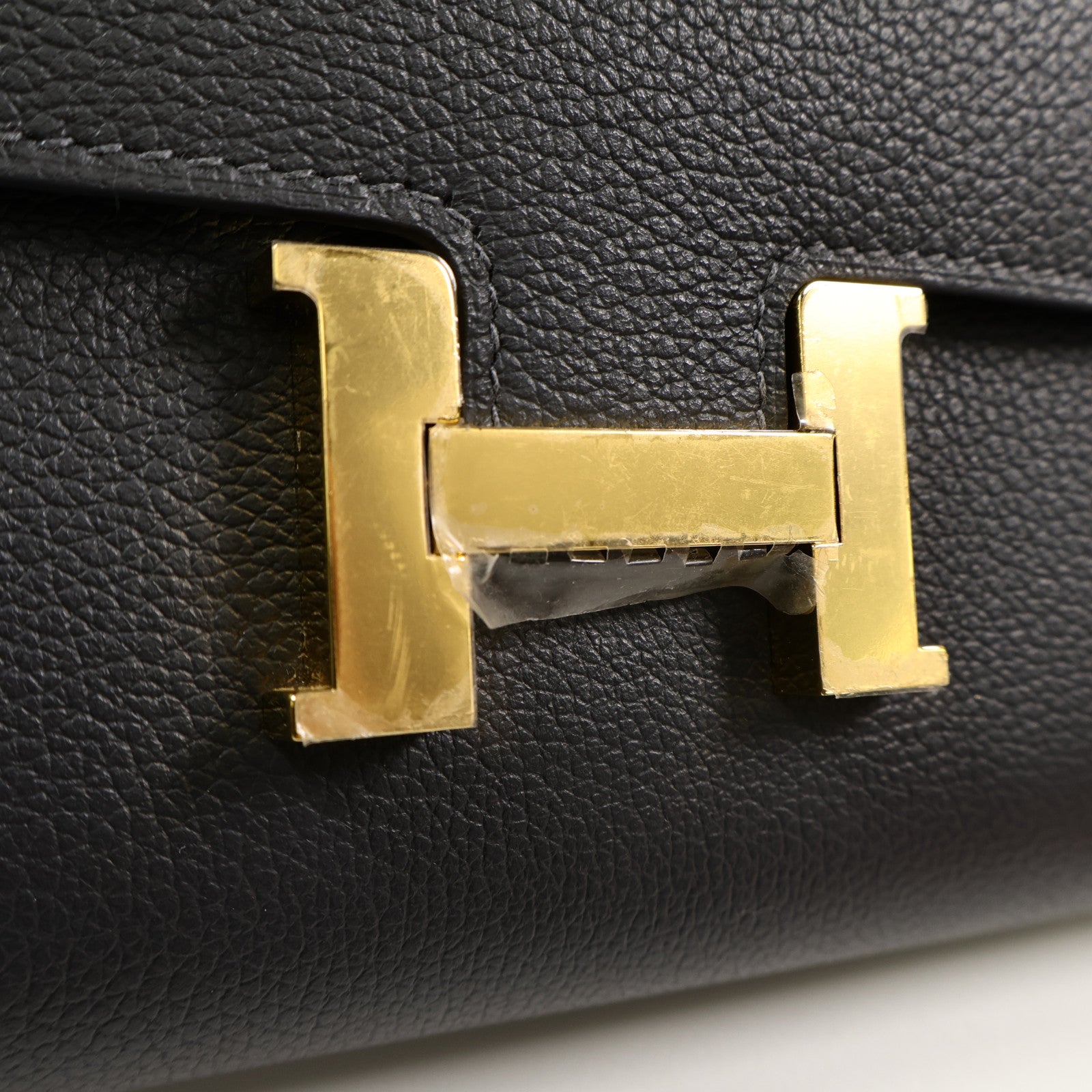 HERMES Evercolor皮革Constance To Go金扣肩背袋