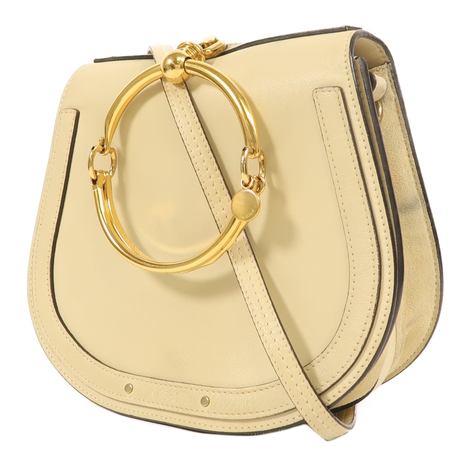 Chloe 牛皮皮革Nile金扣肩背袋
