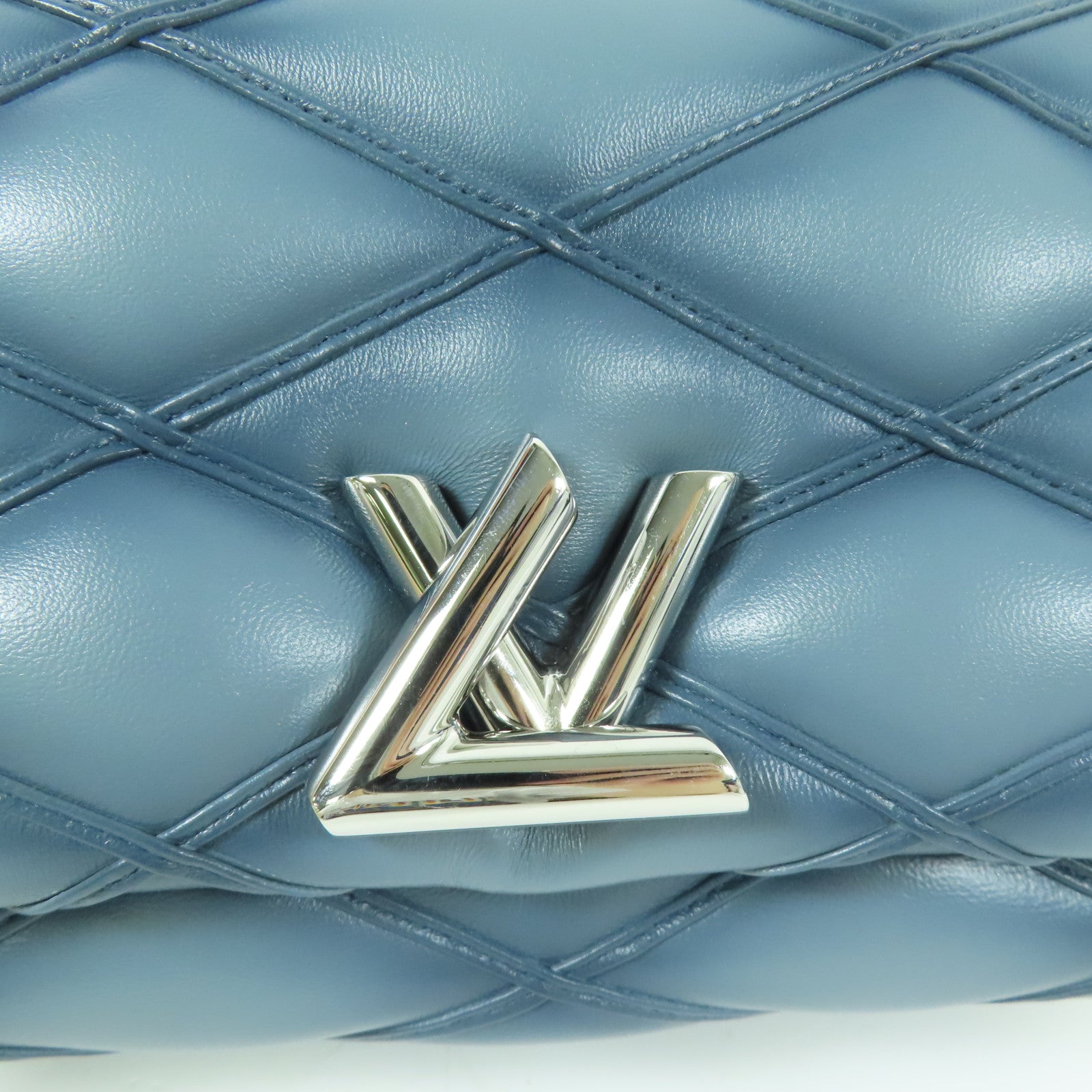 LOUIS VUITTON LV SHW Go-14 PM 2 Way Shoulder Bag M12434 Calfskin Leather Blue