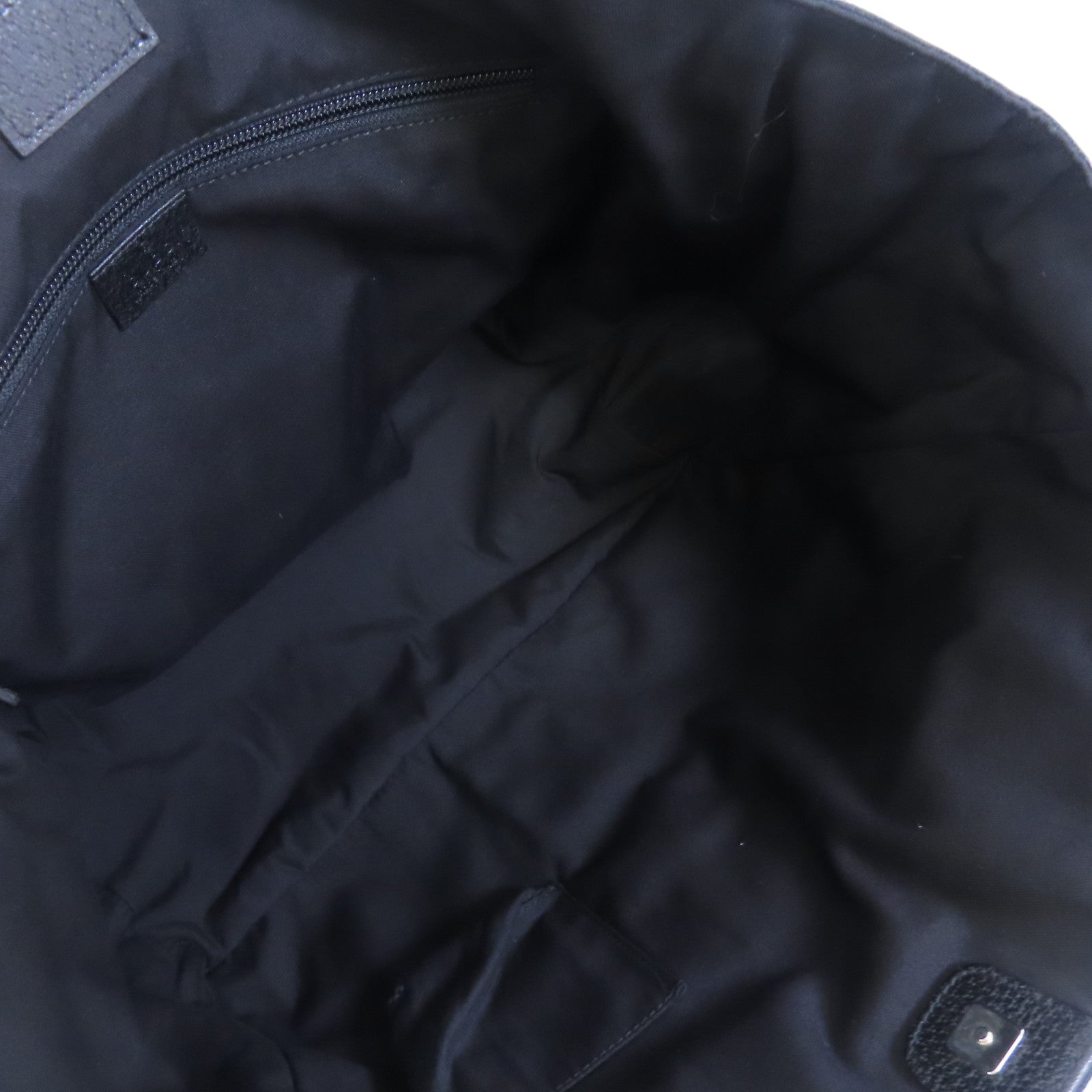 GUCCI GG帆布Tote Bag銀扣肩背袋