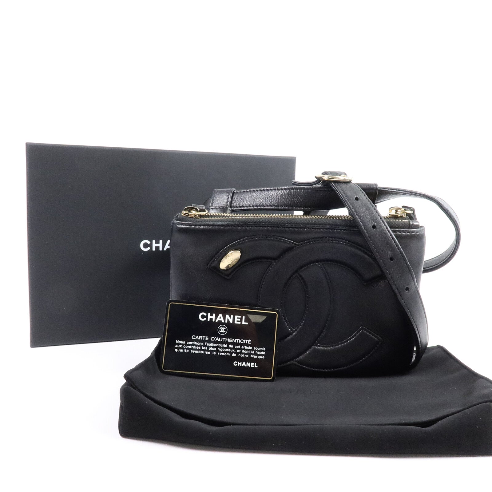 CHANEL 羊皮皮革CC Mania腰包