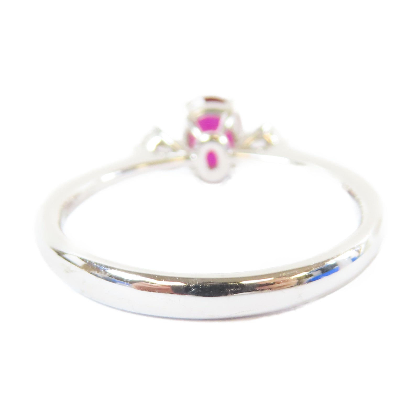JEWELRY 【激減優惠】18K白金Ruby Ring0.58ct紅寶石/0.105ct鑽石戒指US#6