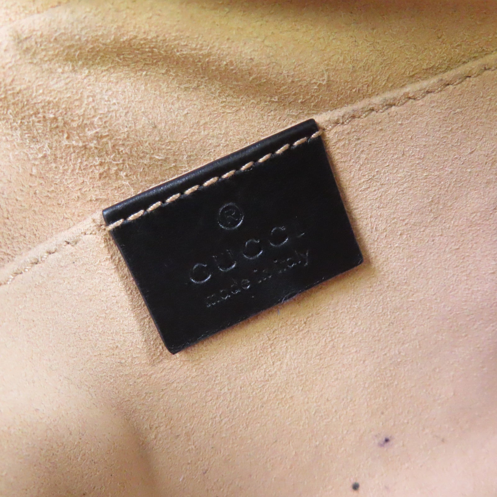 GUCCI Chevron皮革GG Marmont Mini Chain Shoulder Bag金扣肩背袋黑色