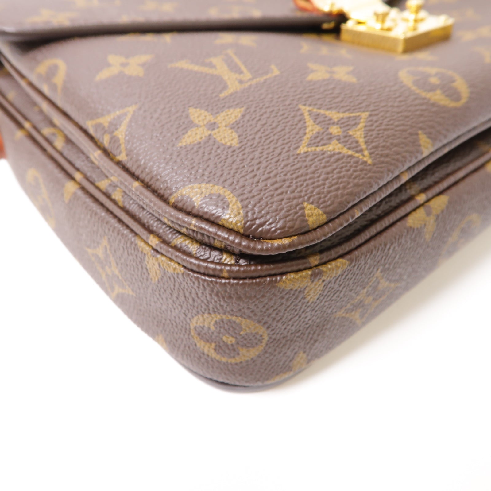 LOUIS VUITTON Monogram Pochette Metis金扣手挽肩背兩用袋棕色