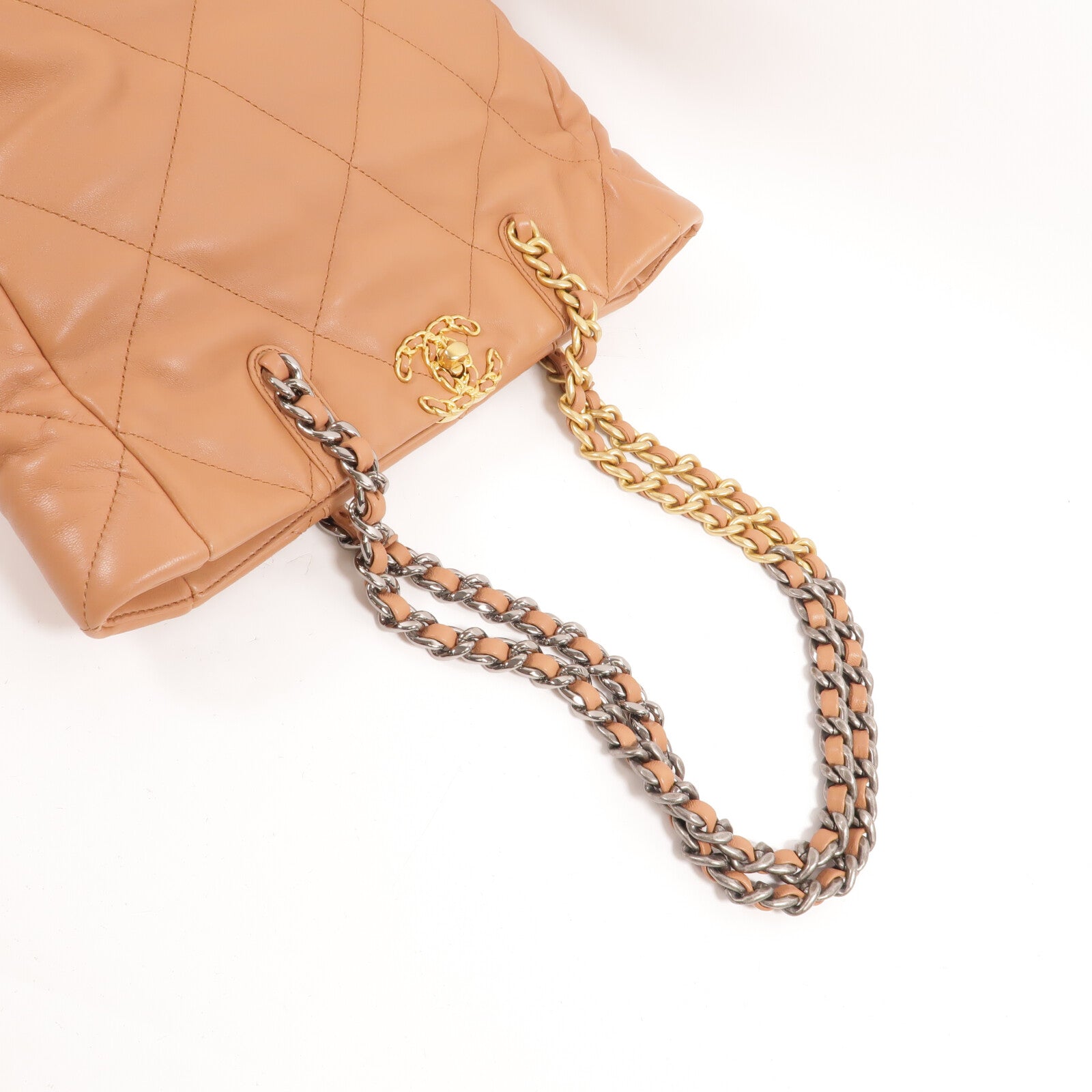 CHANEL 羊皮皮革C19 Tote Bag肩背袋