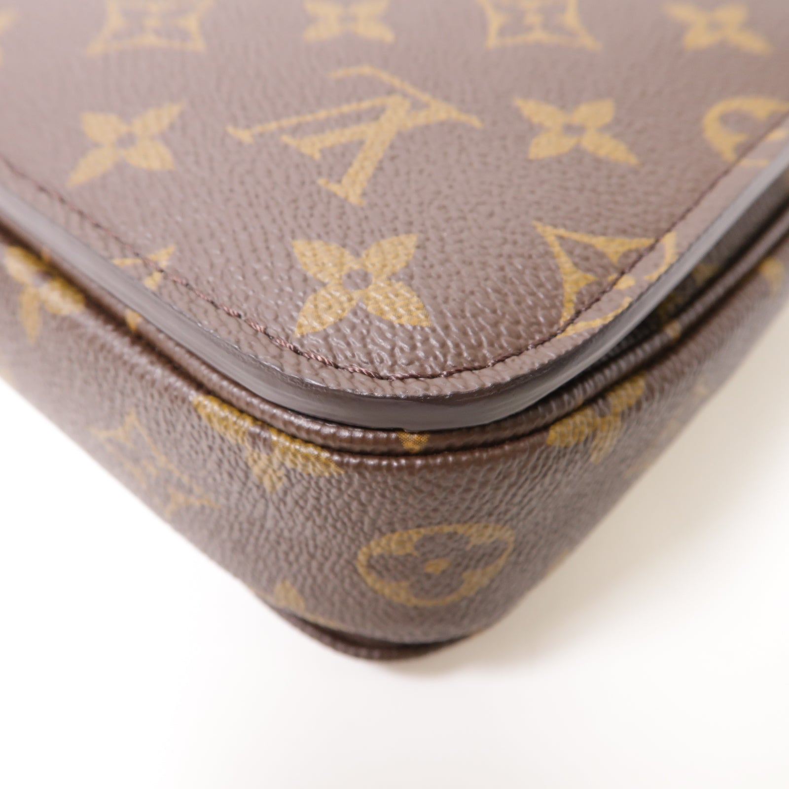 LOUIS VUITTON Monogram Pochette Metis金扣手挽肩背兩用袋棕色