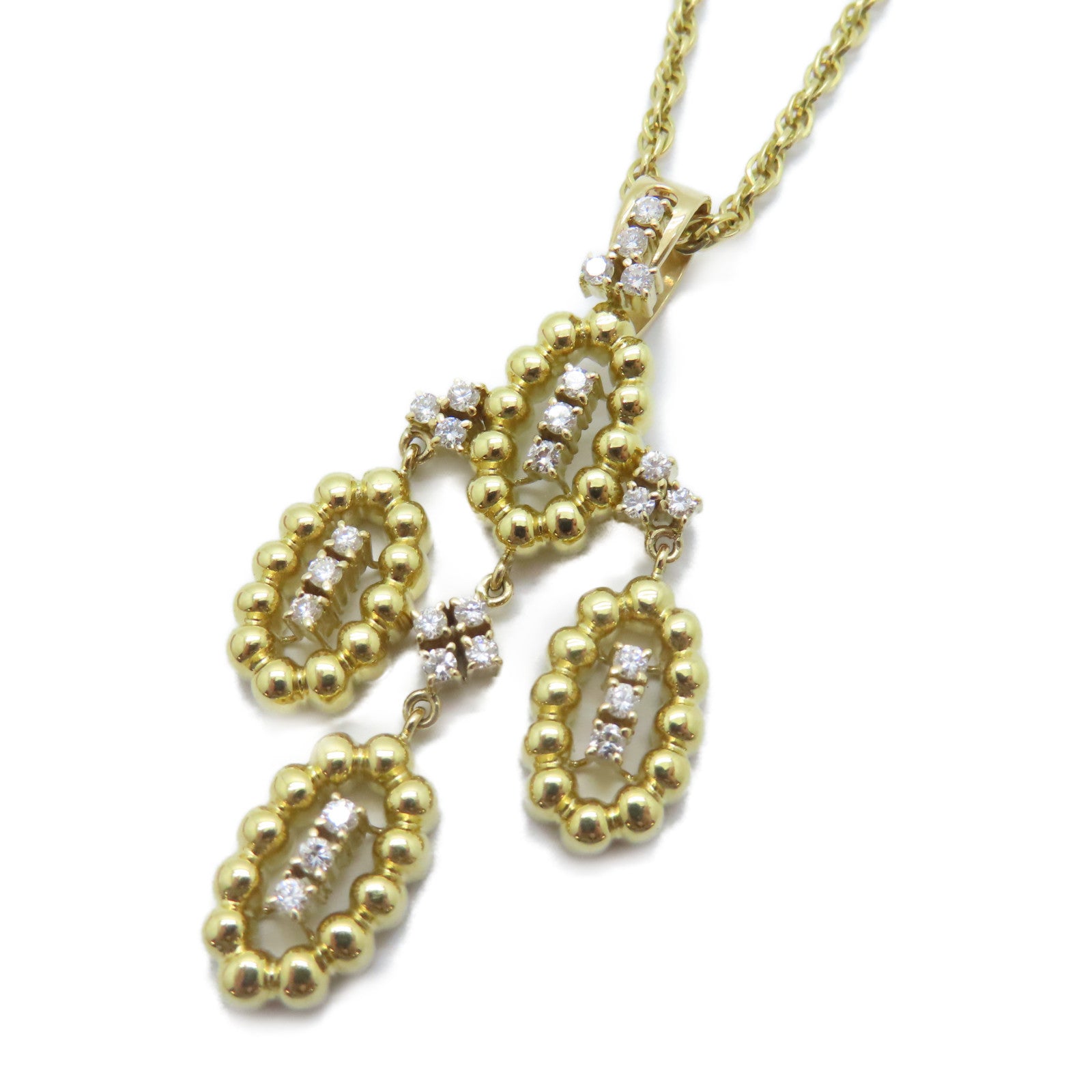 JEWELRY 18K黃金Dimond Necklace 0.55ct鑚石項鍊