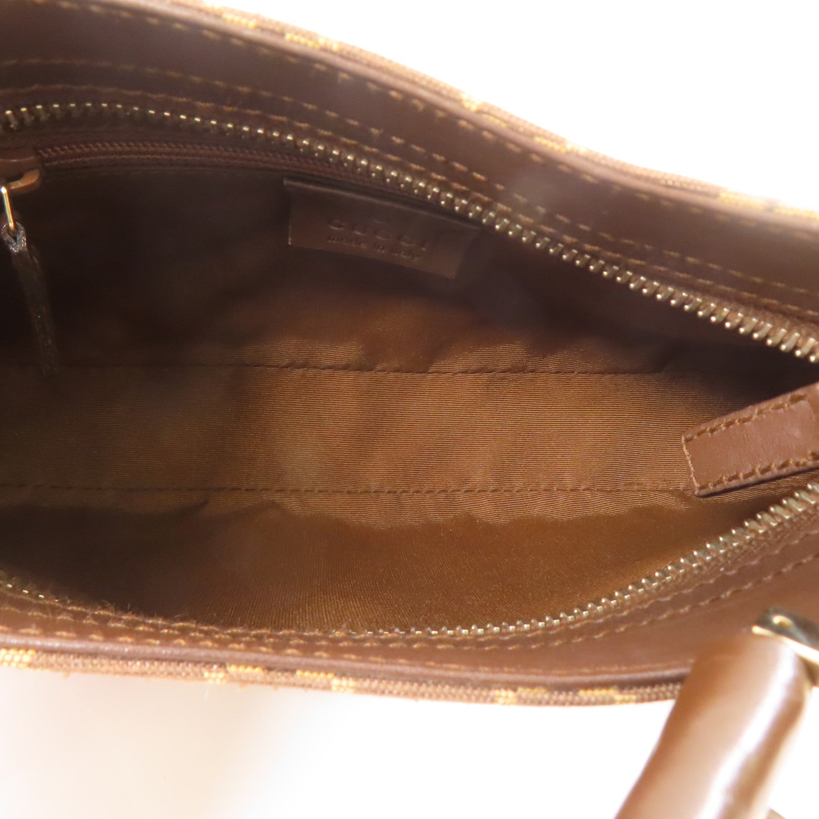 GUCCI 帆布/皮革Shoulder Bag金扣肩背袋