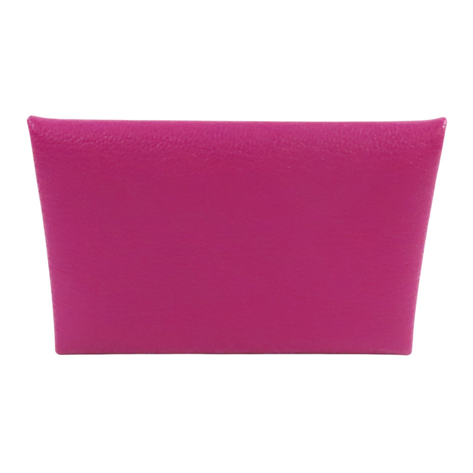 HERMES PHW Calvi Card Case Card Holder Chevre Leather