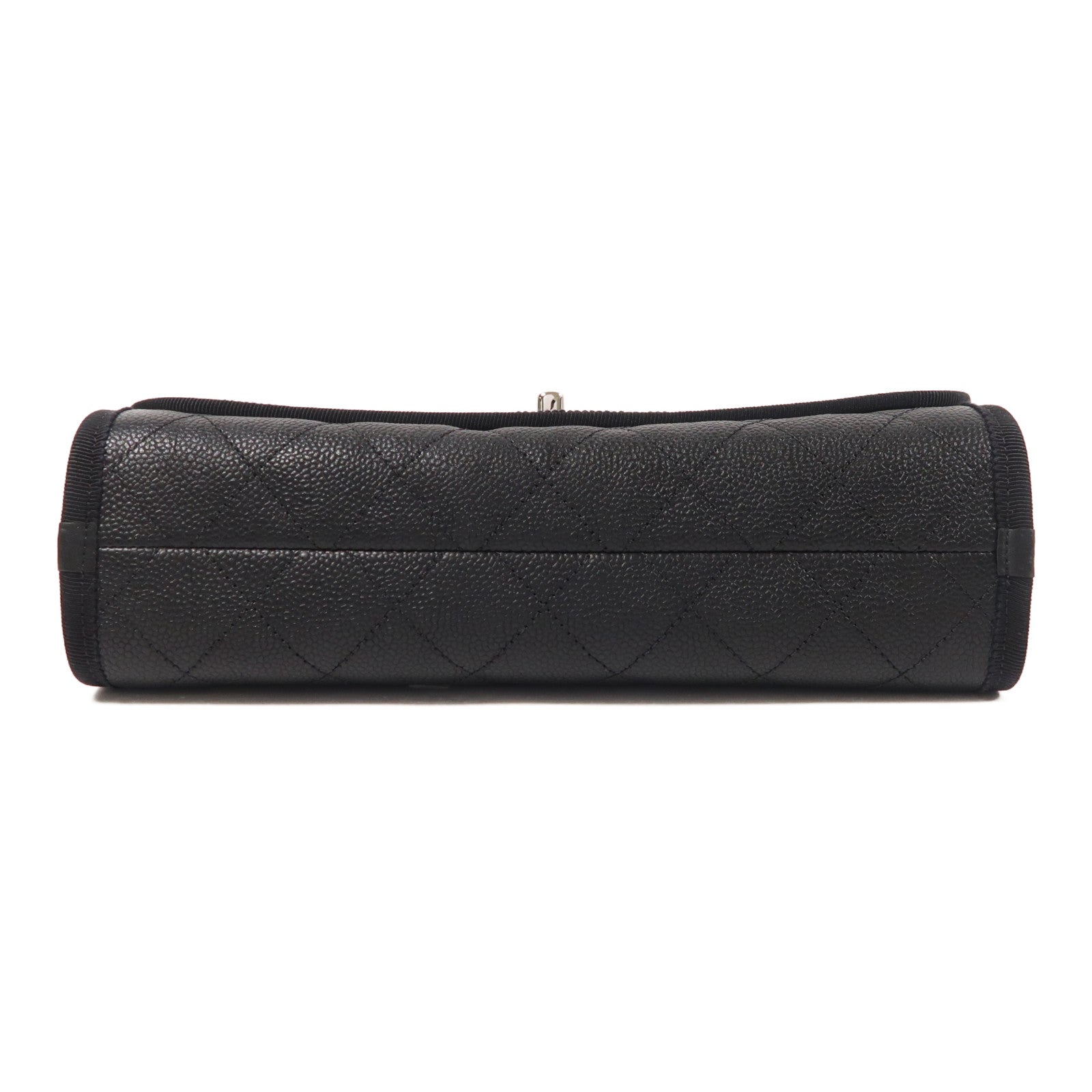 CHANEL CC SHW 2 Way Shoulder Bag Calfskin Leather Black