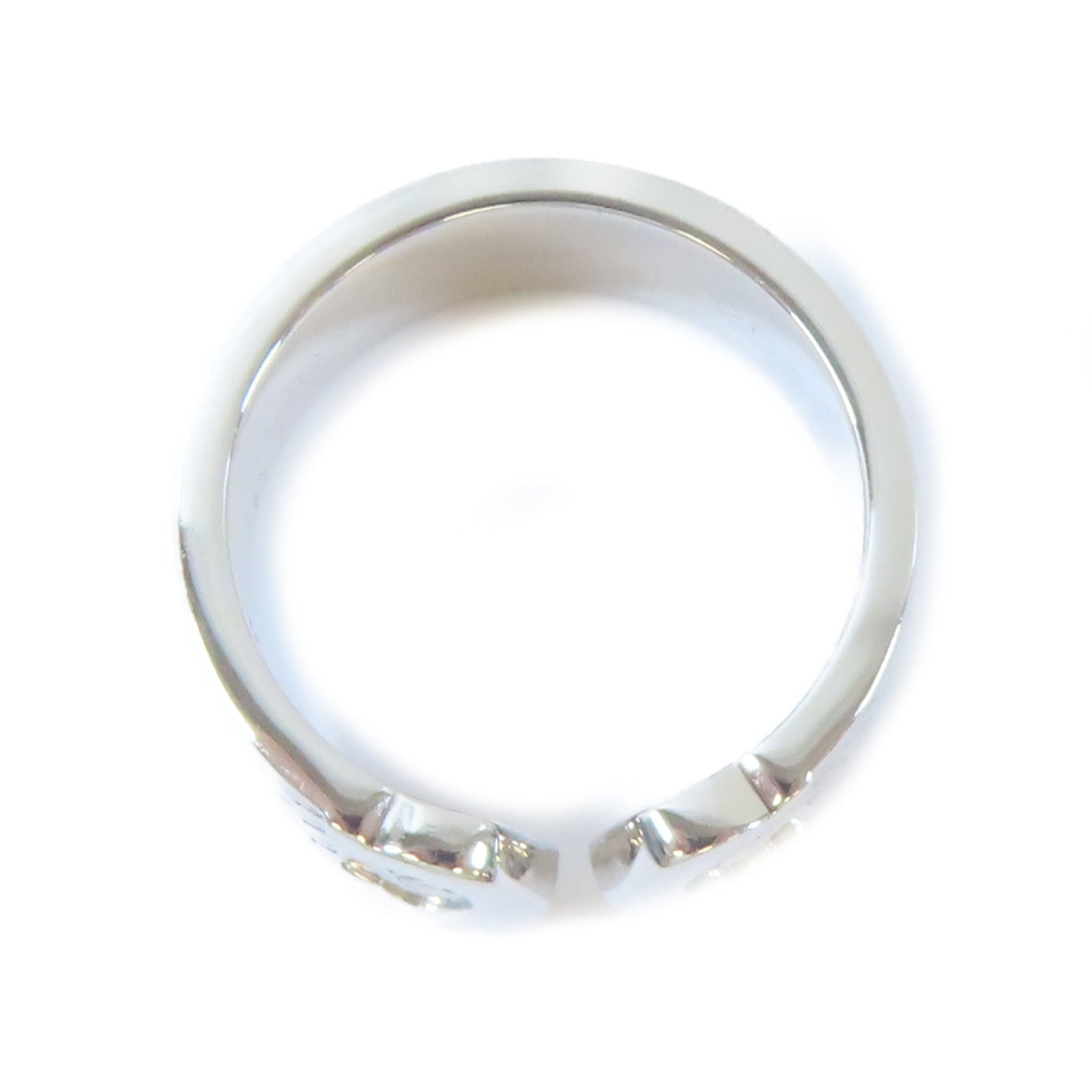 CARTIER 【激減優惠】18K白金Anniversary Logo Ring戒指Cartier#53/US#6.25