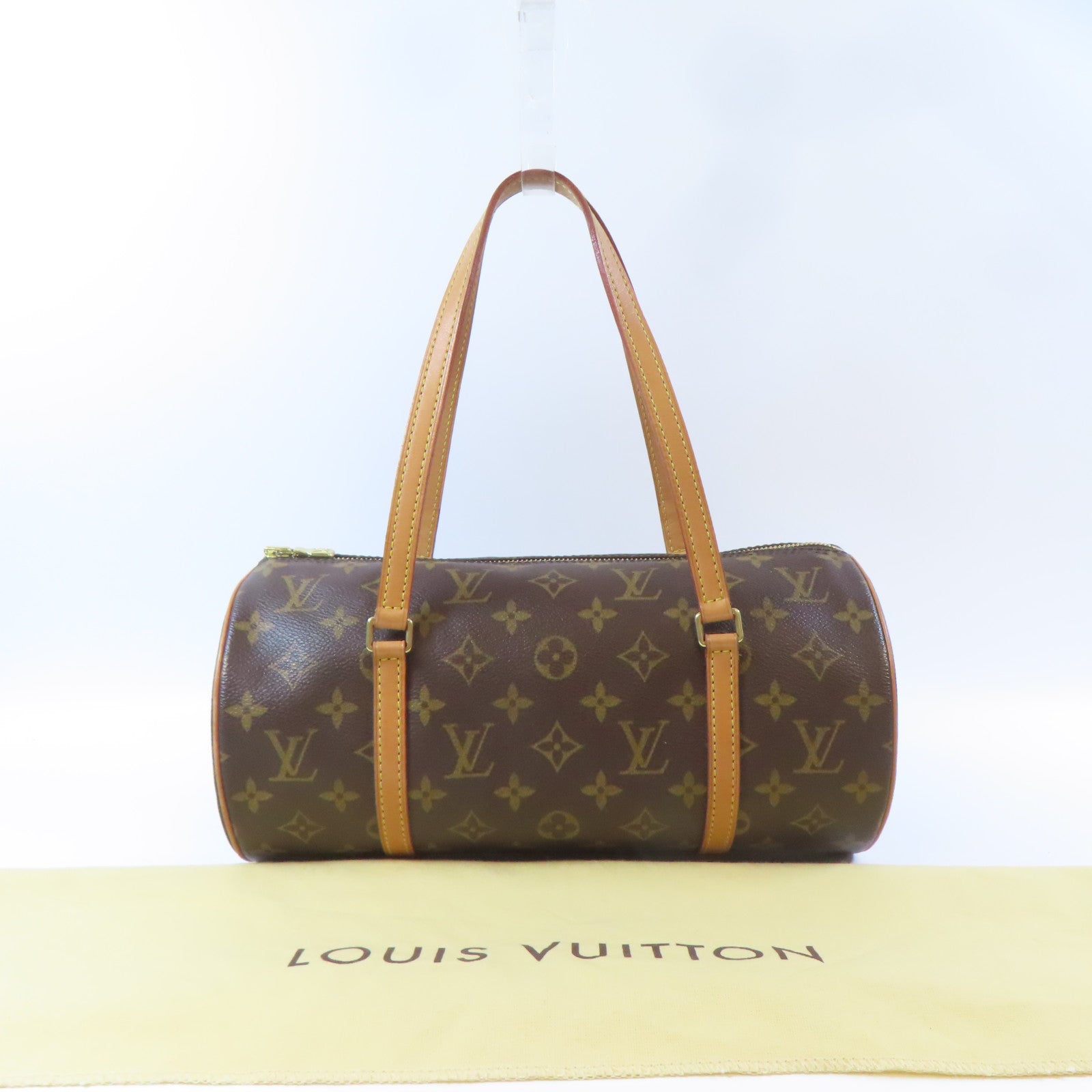 LOUIS VUITTON Monogram Papillon GM Shoulder Bag金扣肩背袋啡色