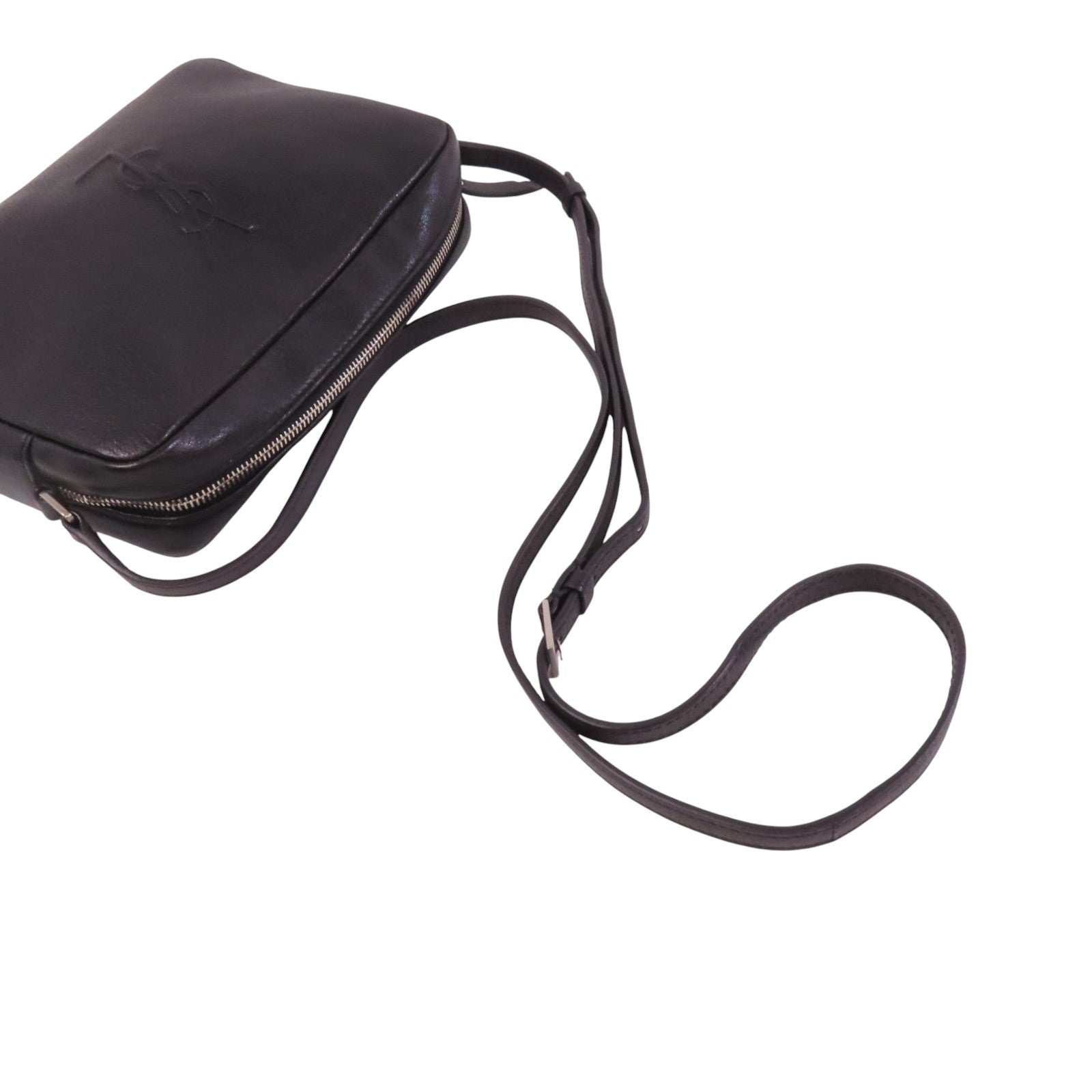 SAINT LAURENT 牛皮皮革Lou Camera Bag銀扣肩背袋