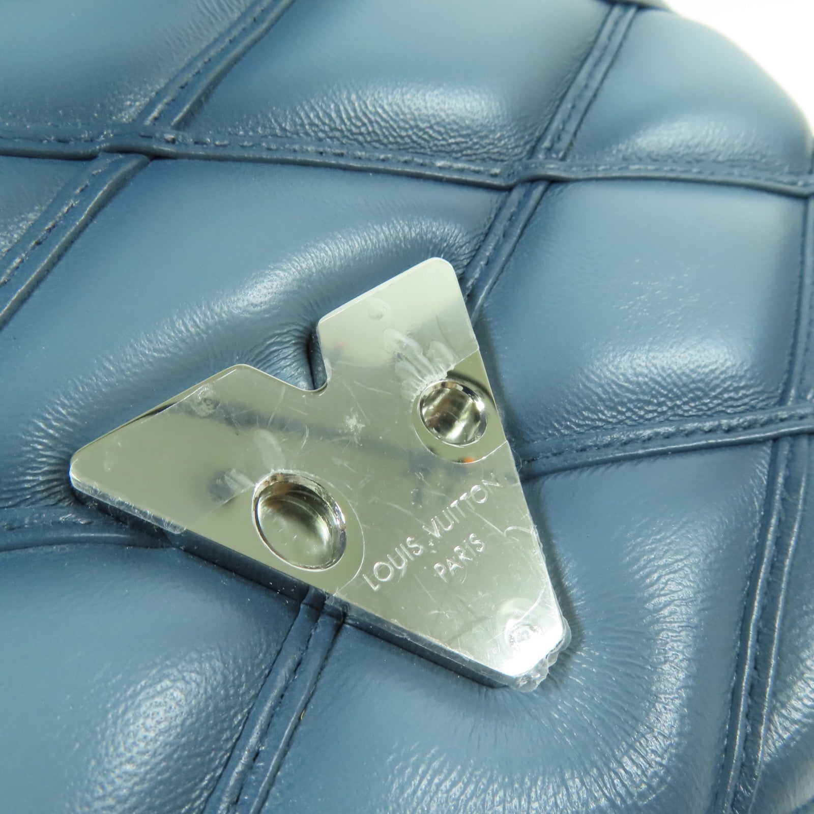 LOUIS VUITTON LV SHW Go-14 PM 2 Way Shoulder Bag M12434 Calfskin Leather Blue